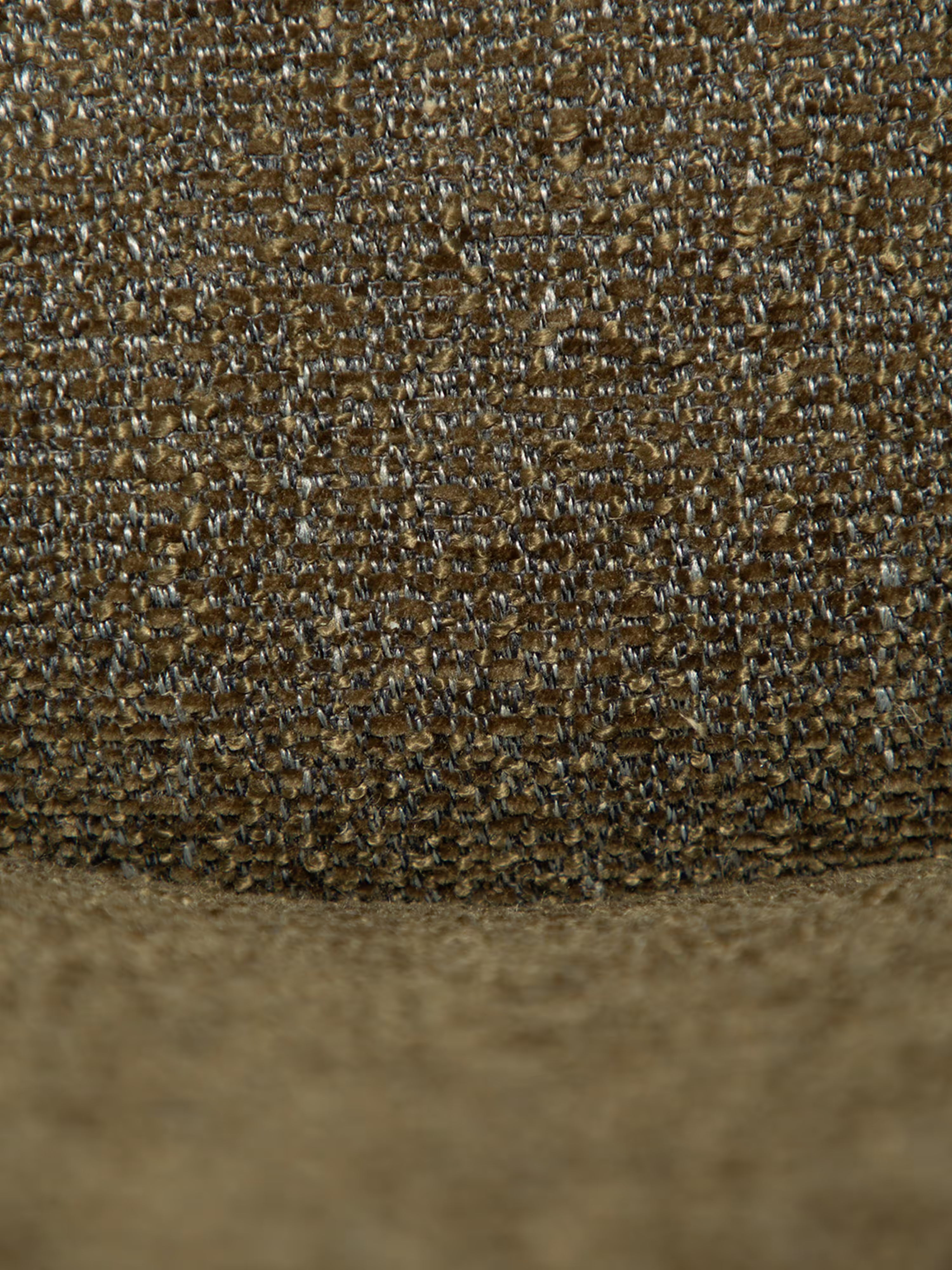 Glam Tabouret pivotant avec retour automatique - tissu bouclé avec base en métal