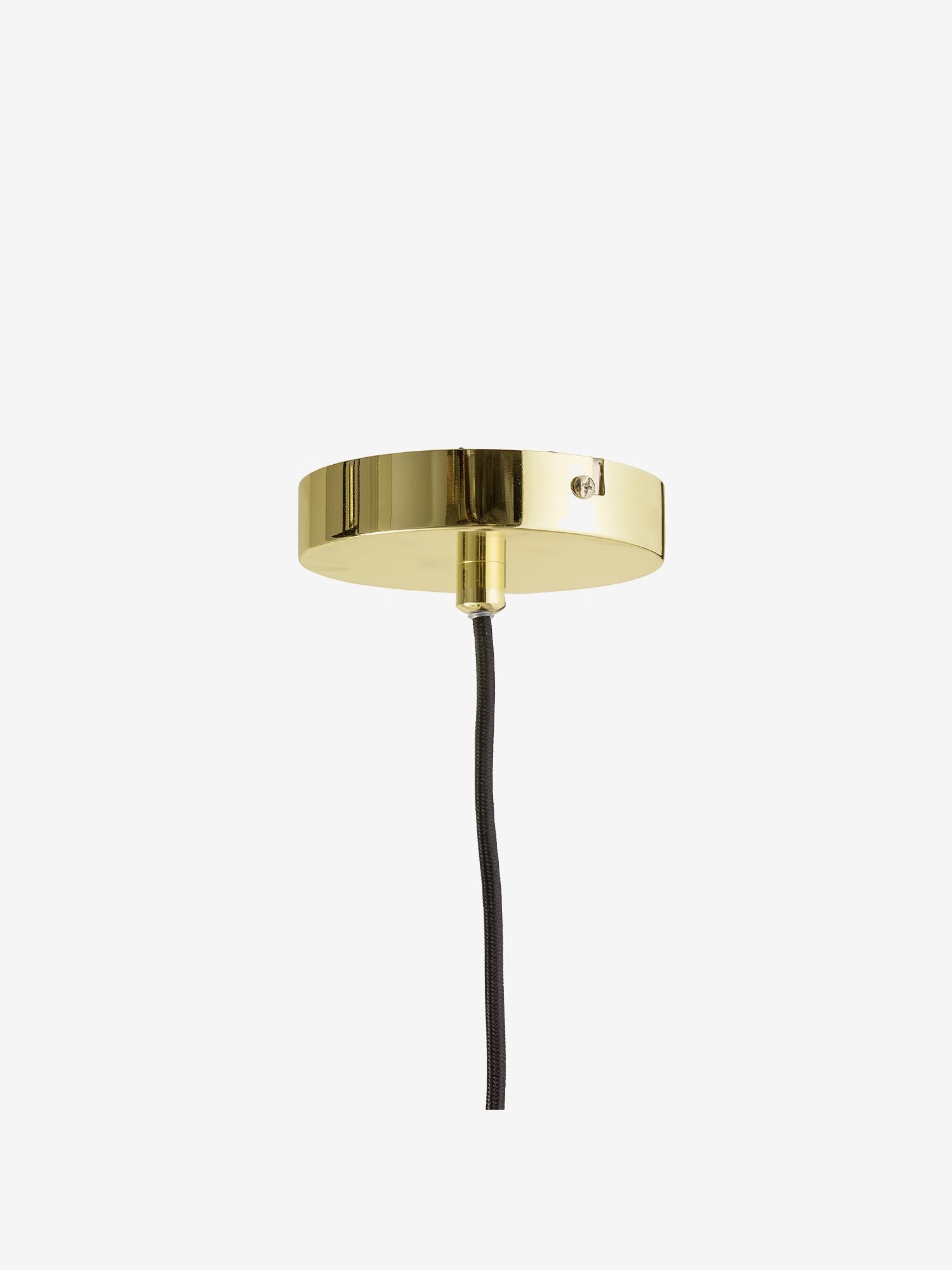 Gullak Pendant lamp in golden metal with decorative vase