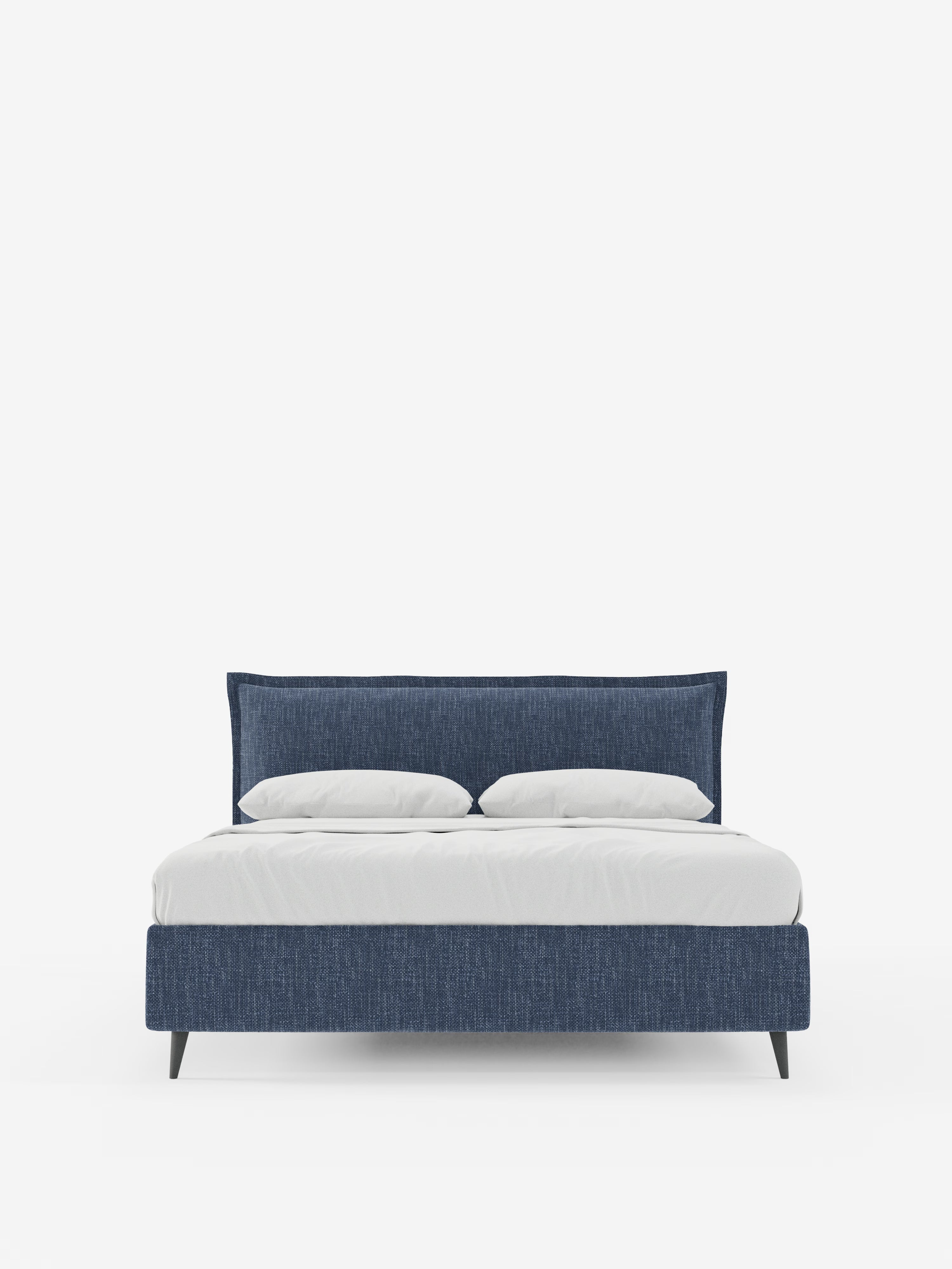 Hans Storage bed with minimal design in soft-touch flame fabric, waterproof
