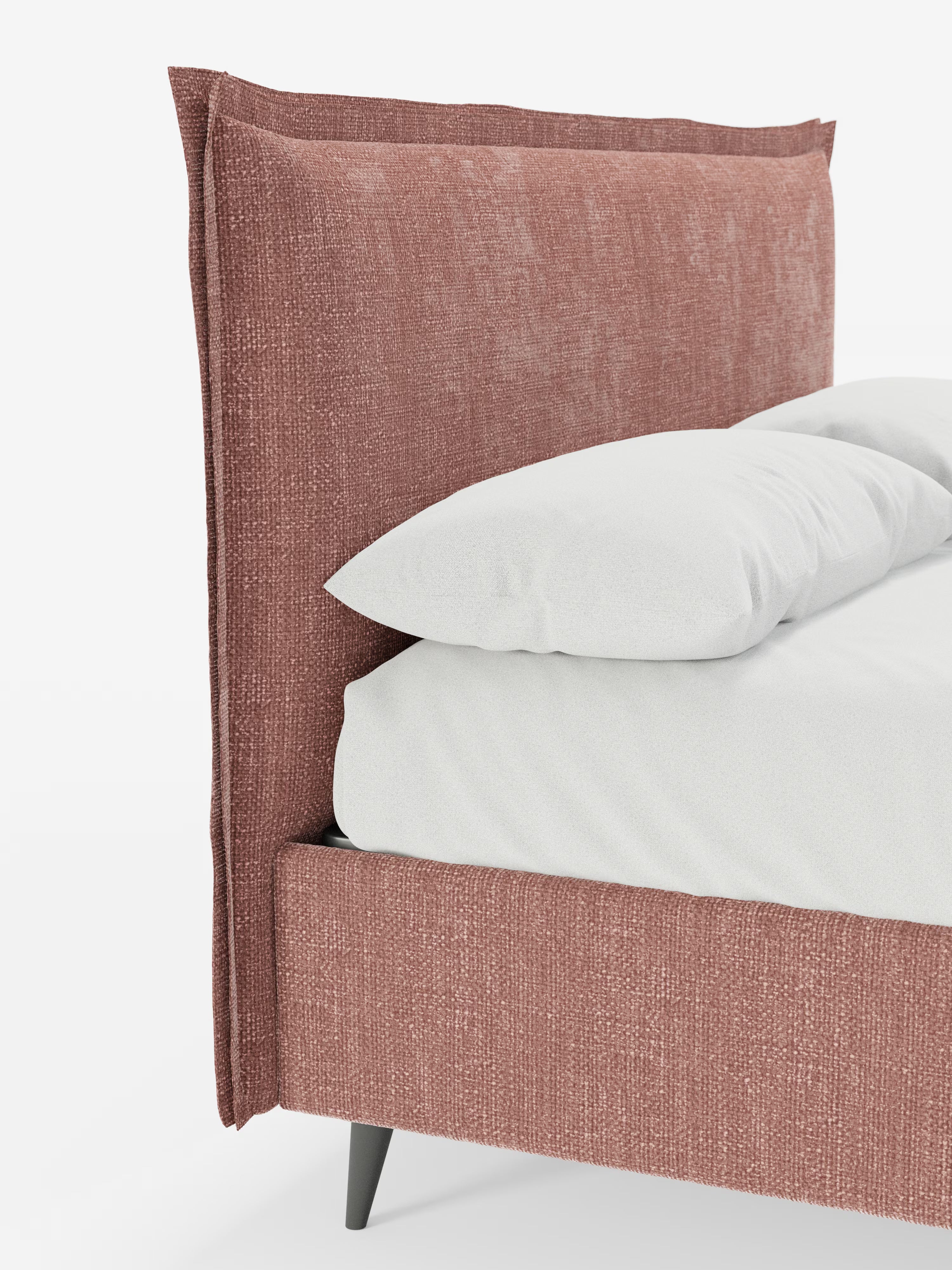 Hans Storage bed with minimal design in soft-touch flame fabric, waterproof