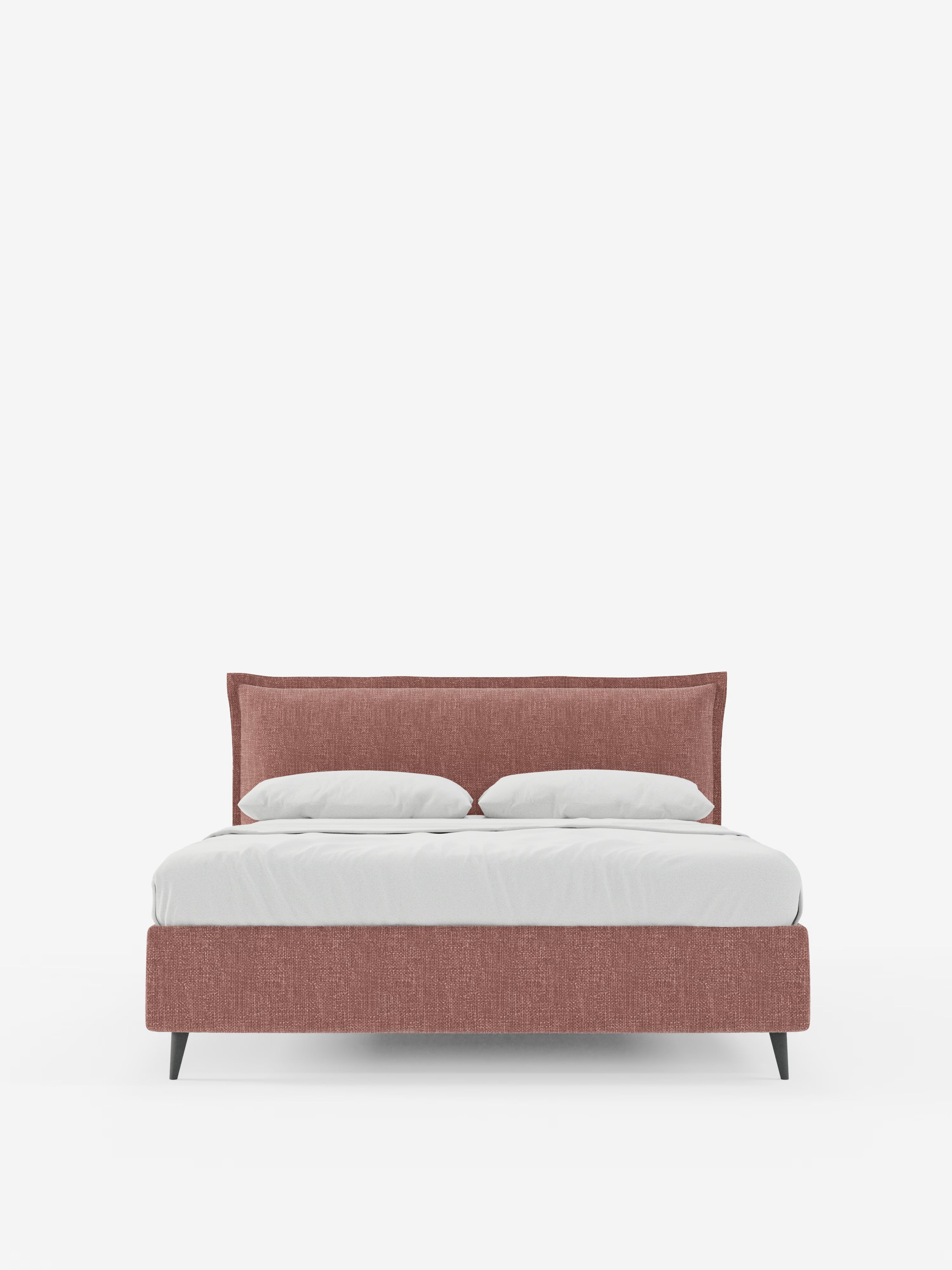 Hans Storage bed with minimal design in soft-touch flame fabric, waterproof
