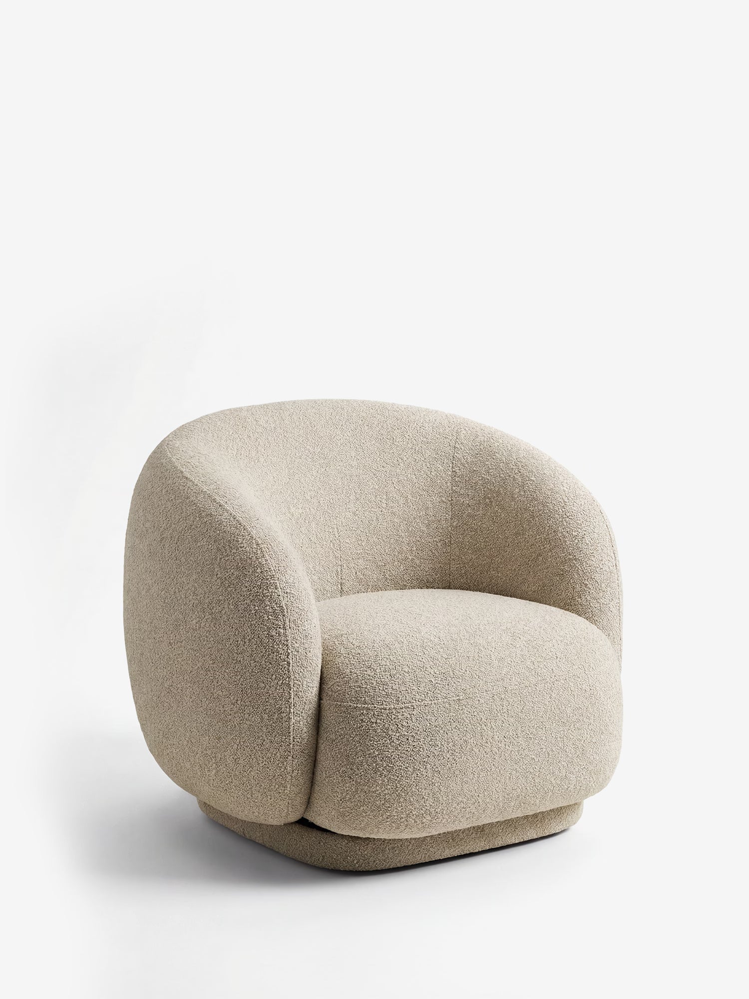 Hawkes Poltrona lounge girevole in tessuto sand - FSC® 100% design compatto e minimale