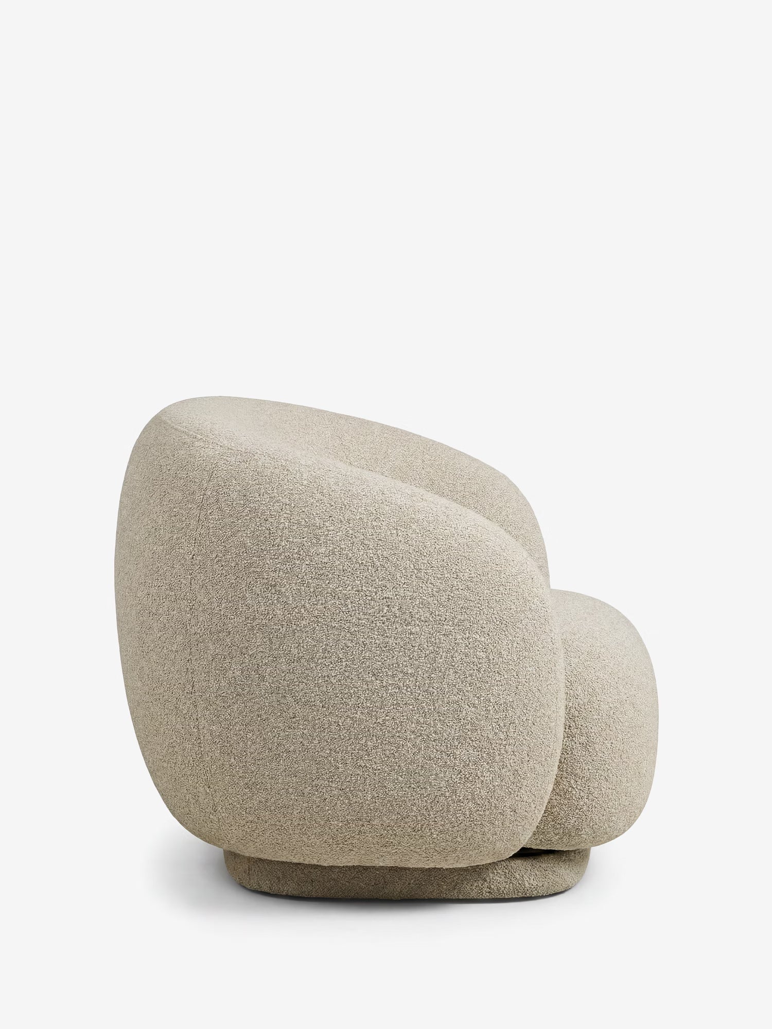 Hawkes Poltrona lounge girevole in tessuto sand - FSC® 100% design compatto e minimale