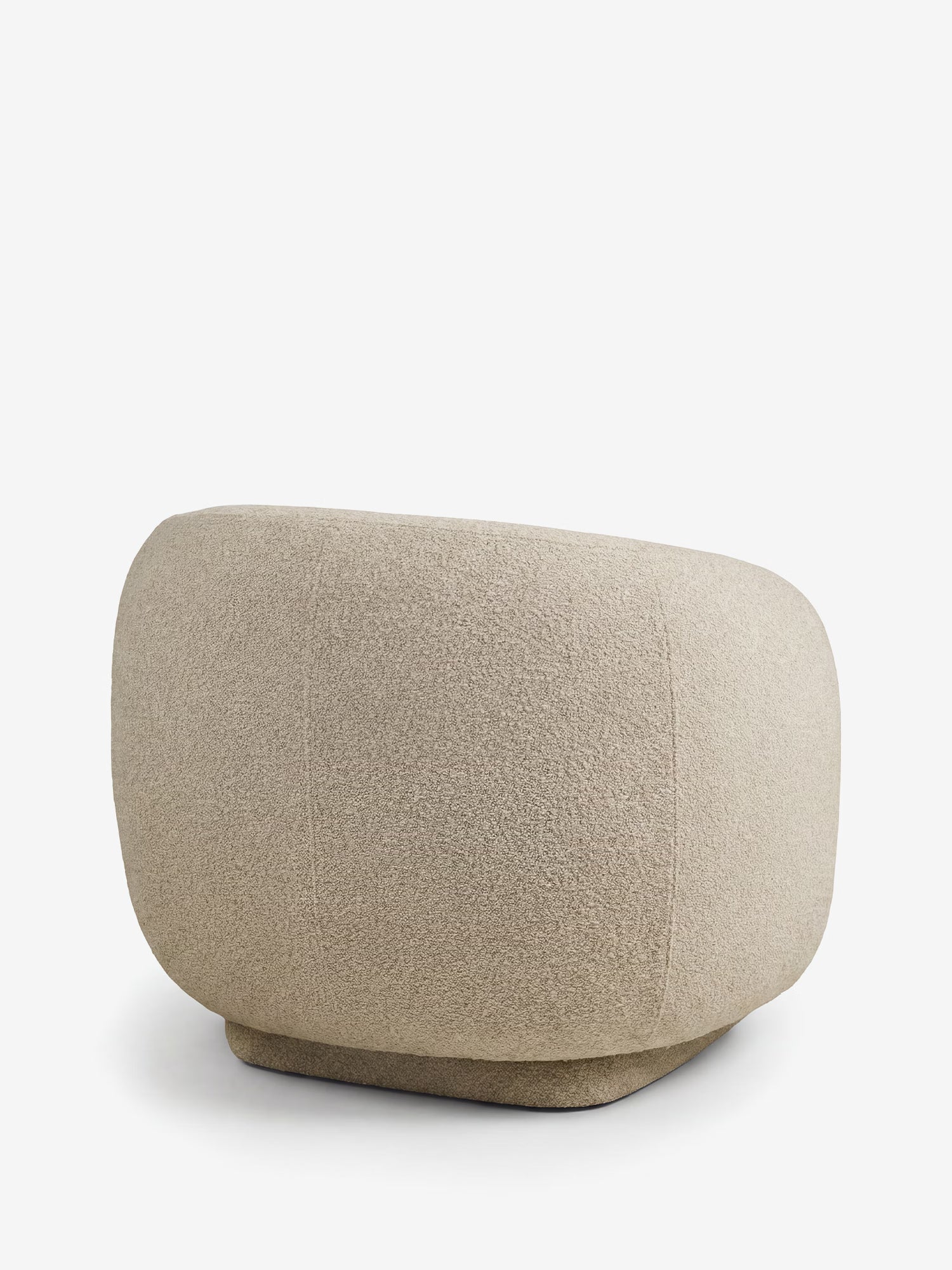 Hawkes Poltrona lounge girevole in tessuto sand - FSC® 100% design compatto e minimale