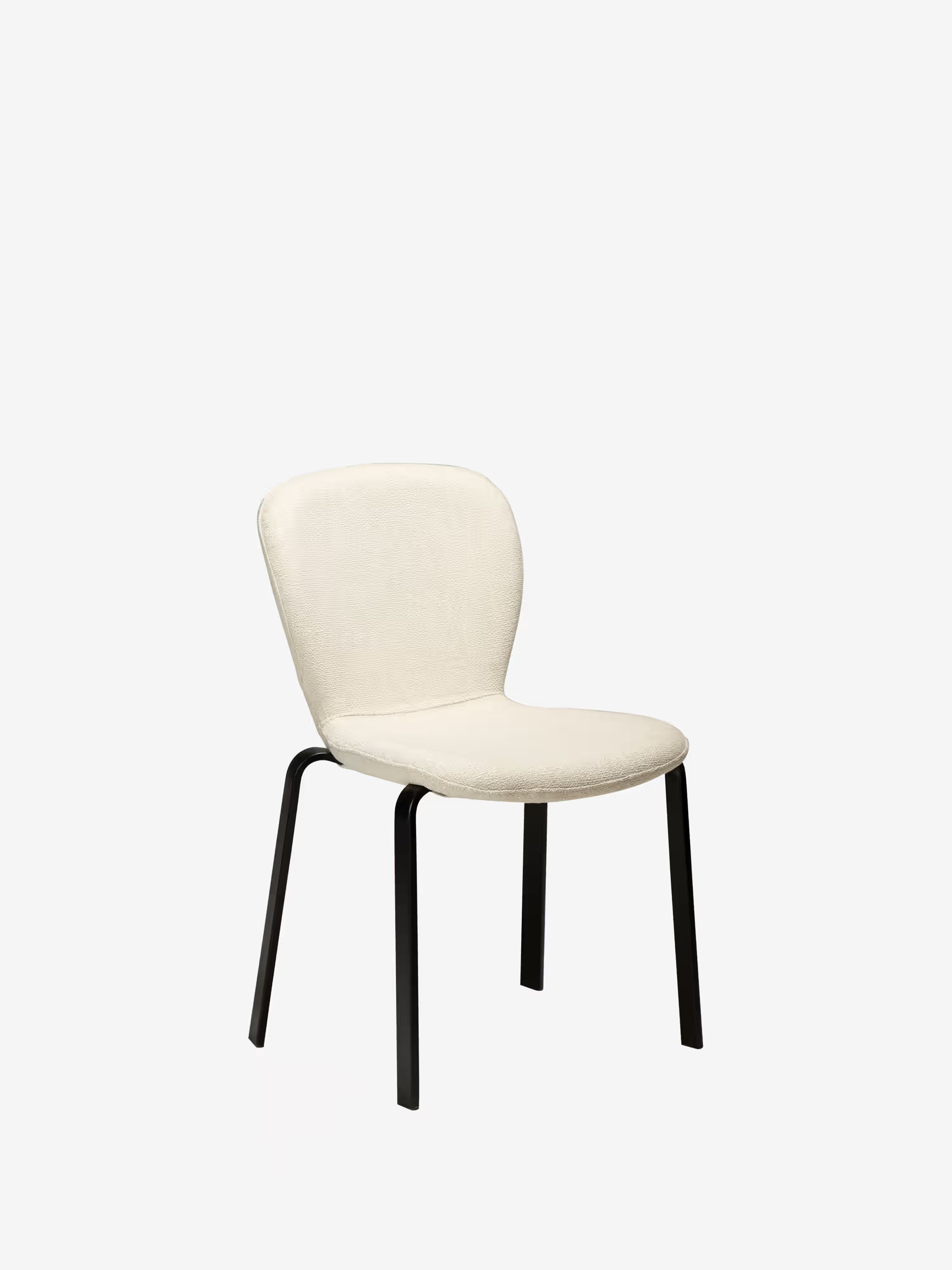 Heap Chaise moderne empilable - rembourrée en bouclé avec structure en métal
