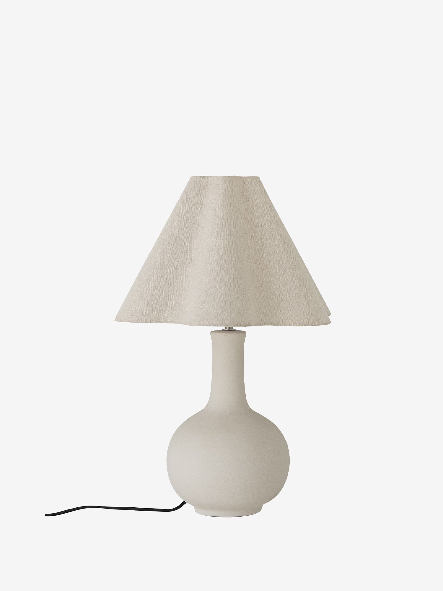 Heide Lampada da tavolo in gres bianco - forma morbida e armoniosa