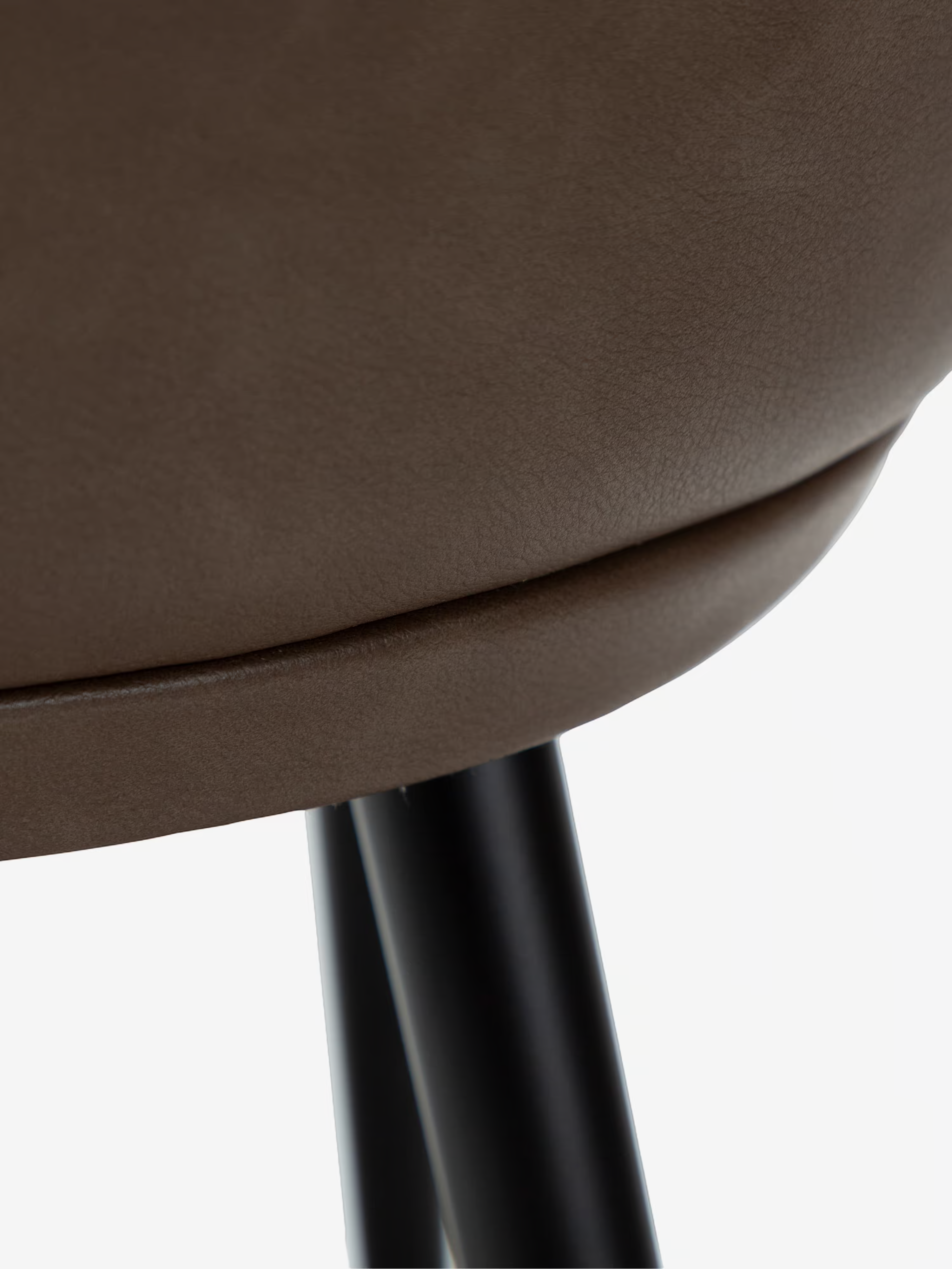 HEY Chaise avec accoudoirs en tissu bouclé et cuir synthétique avec pieds en métal