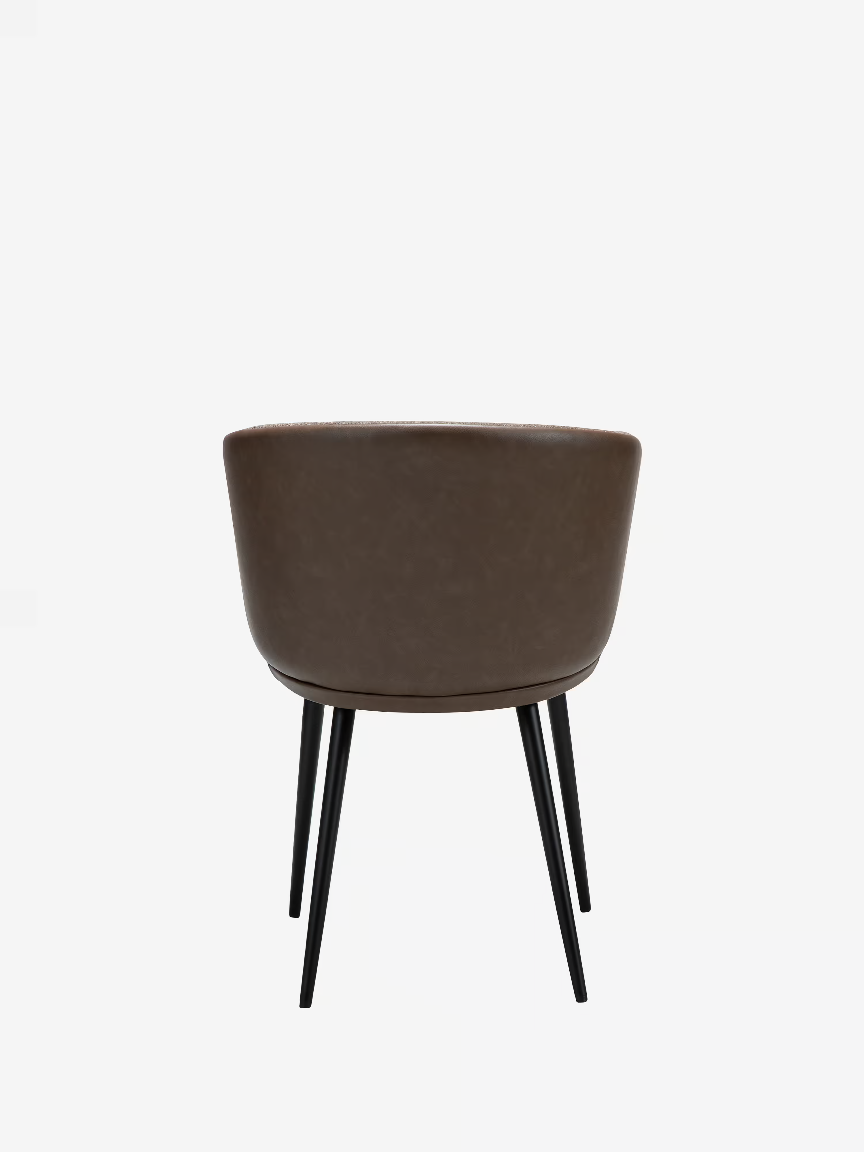 HEY Chaise avec accoudoirs en tissu bouclé et cuir synthétique avec pieds en métal