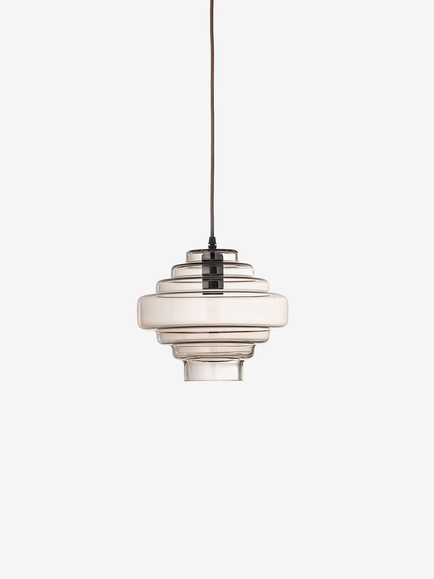 Ilua Pendant lamp in brown glass - soft lines with Mediterranean design