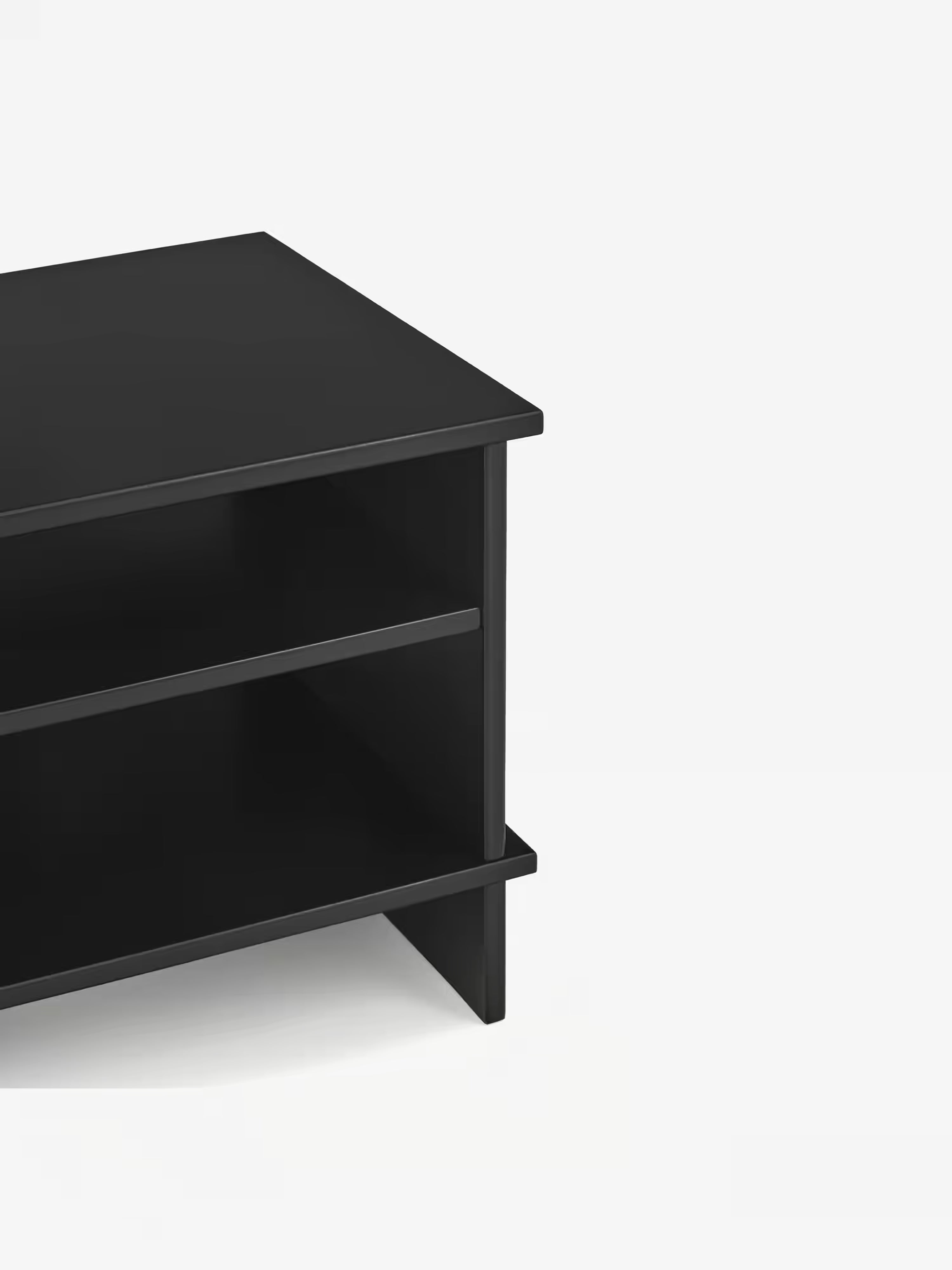 Inari comodino in mdf laccato nero - minimalismo giapponese 54 x 40 cm