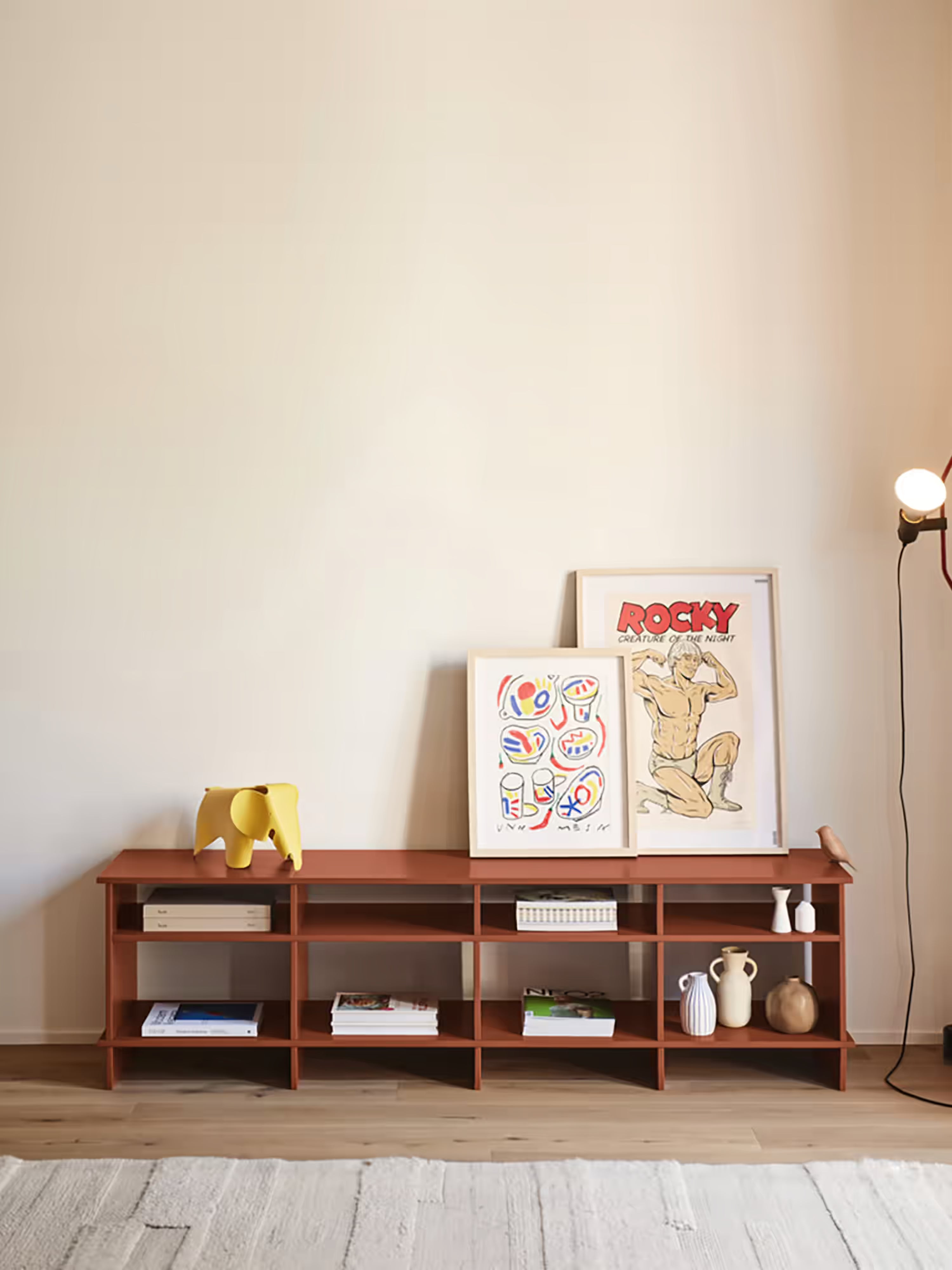Inari Terracotta TV stand - modern design and Japanese minimalism - 180 x 50 cm