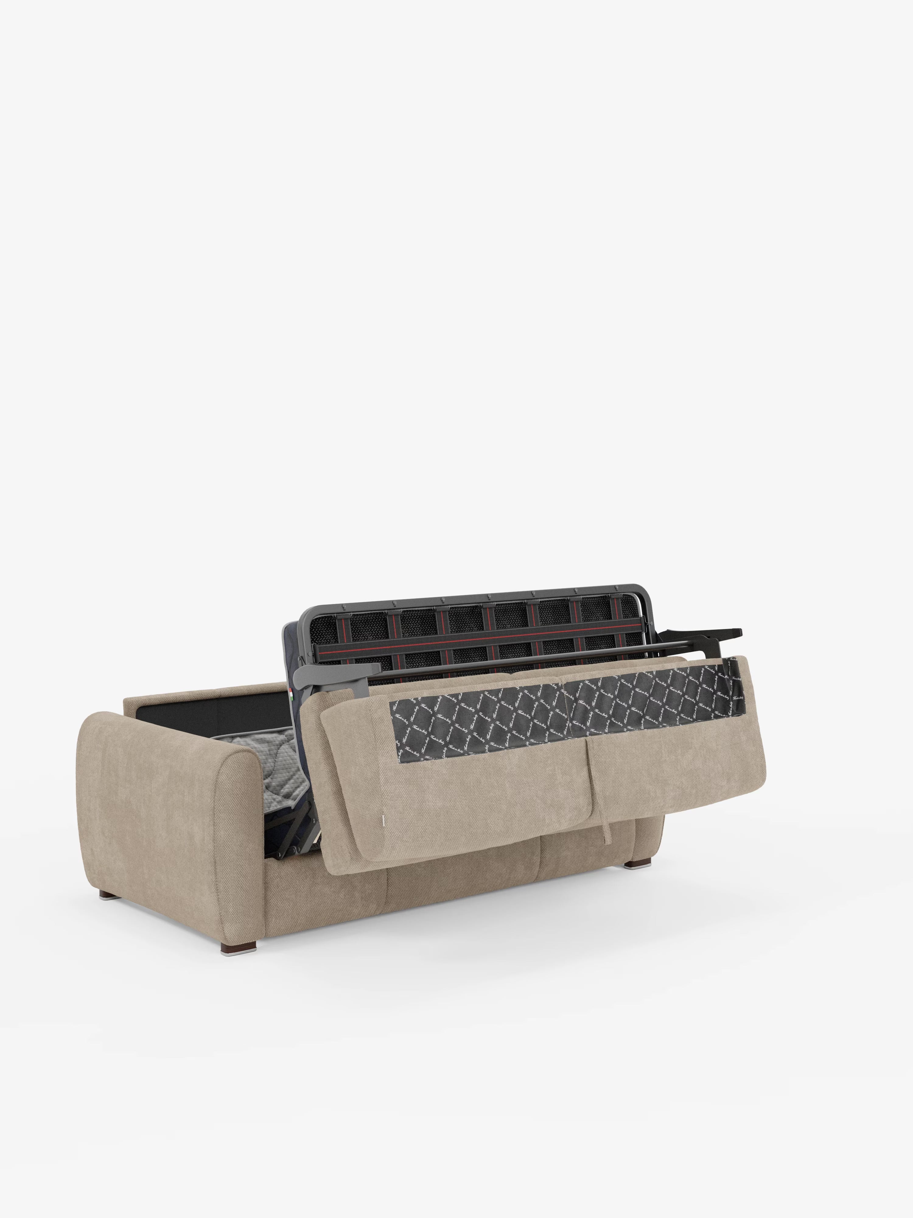 Kaleo Divano letto matrimoniale con materasso alto 17 cm - eleganza e comfort in tessuto Impermeabile