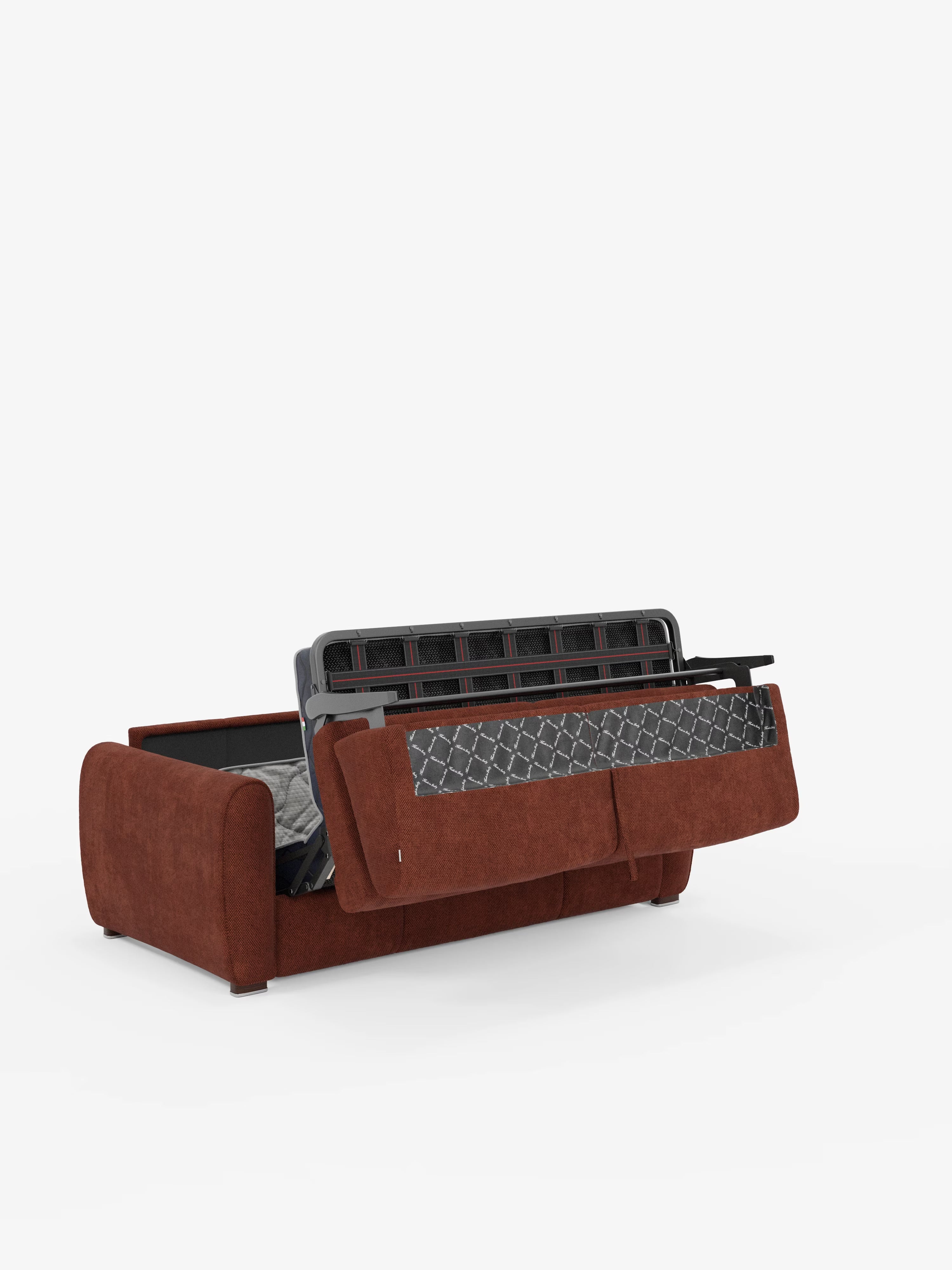 Kaleo Divano letto matrimoniale con materasso alto 17 cm - eleganza e comfort in tessuto Impermeabile