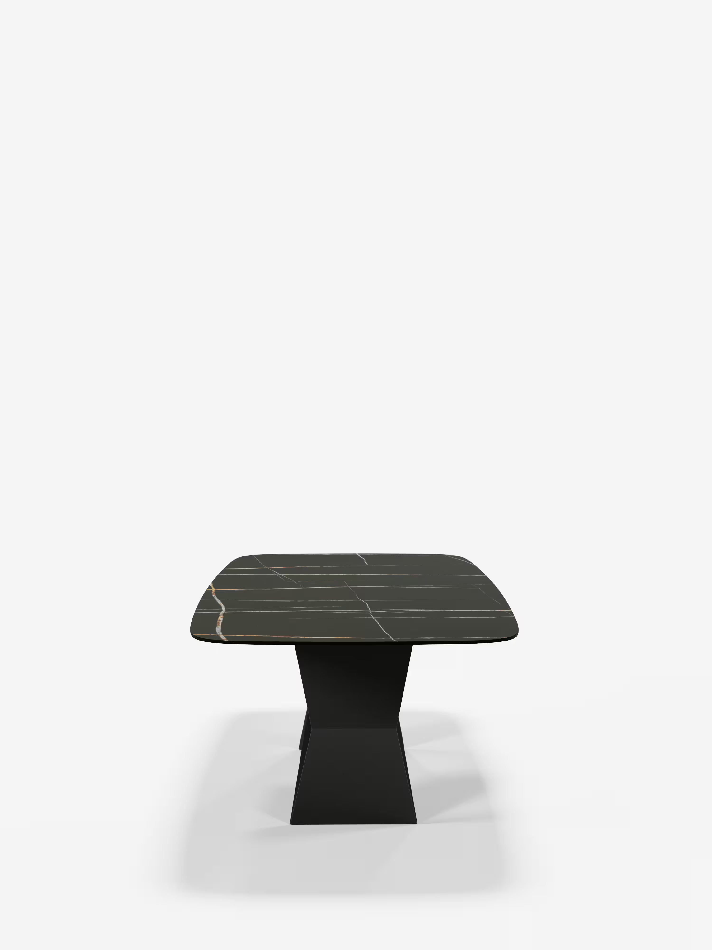 Karl mesa de comedor rectangular 210x110 cm con sobre de cerámica efecto mármol