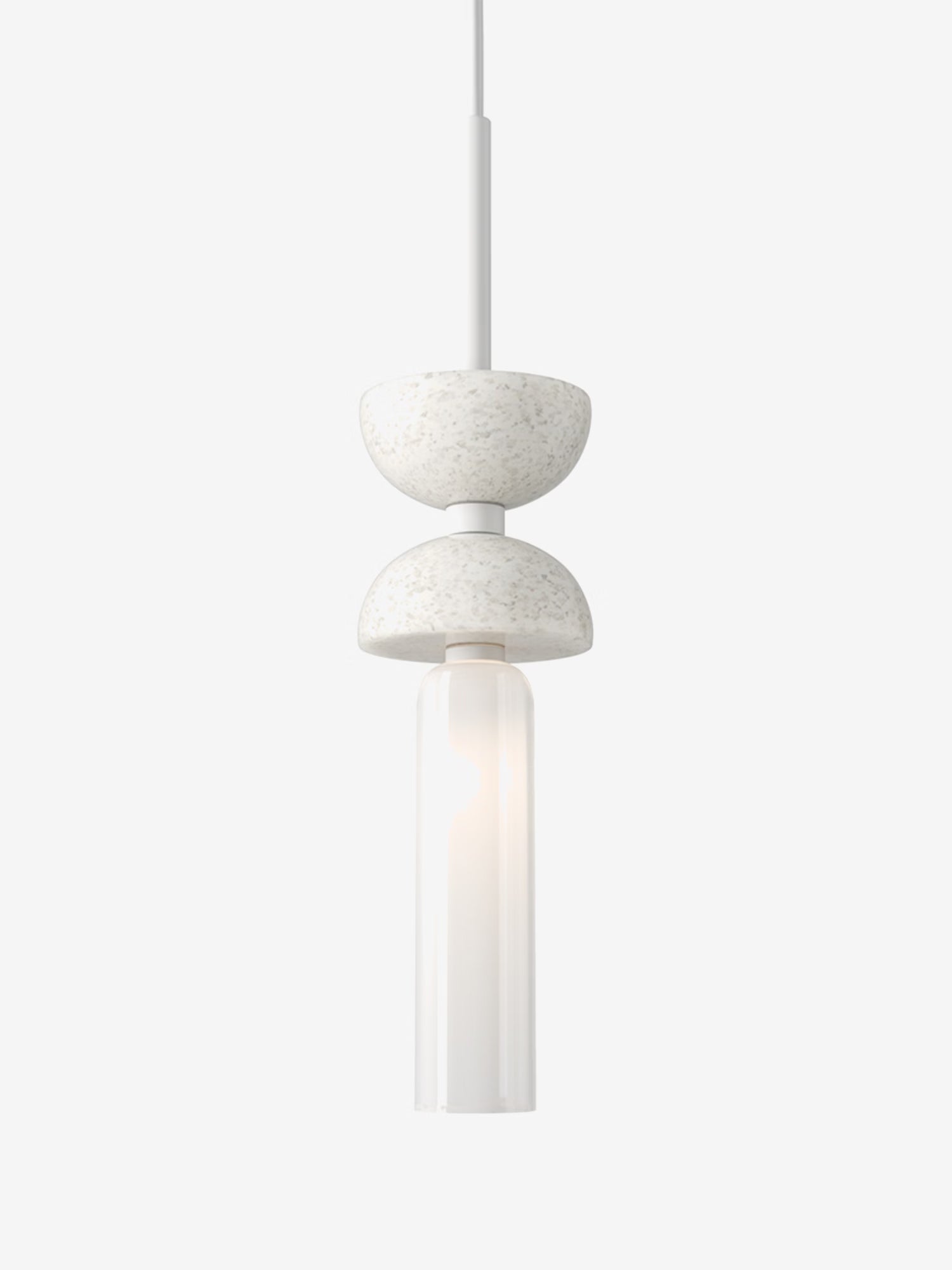 Kyoto Textured design pendant lamp - Japanese style in natural marble and glass