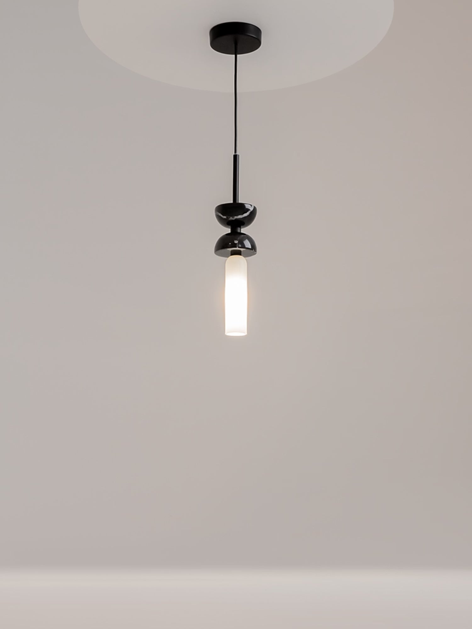 Kyoto Textured design pendant lamp - Japanese style in natural marble and glass