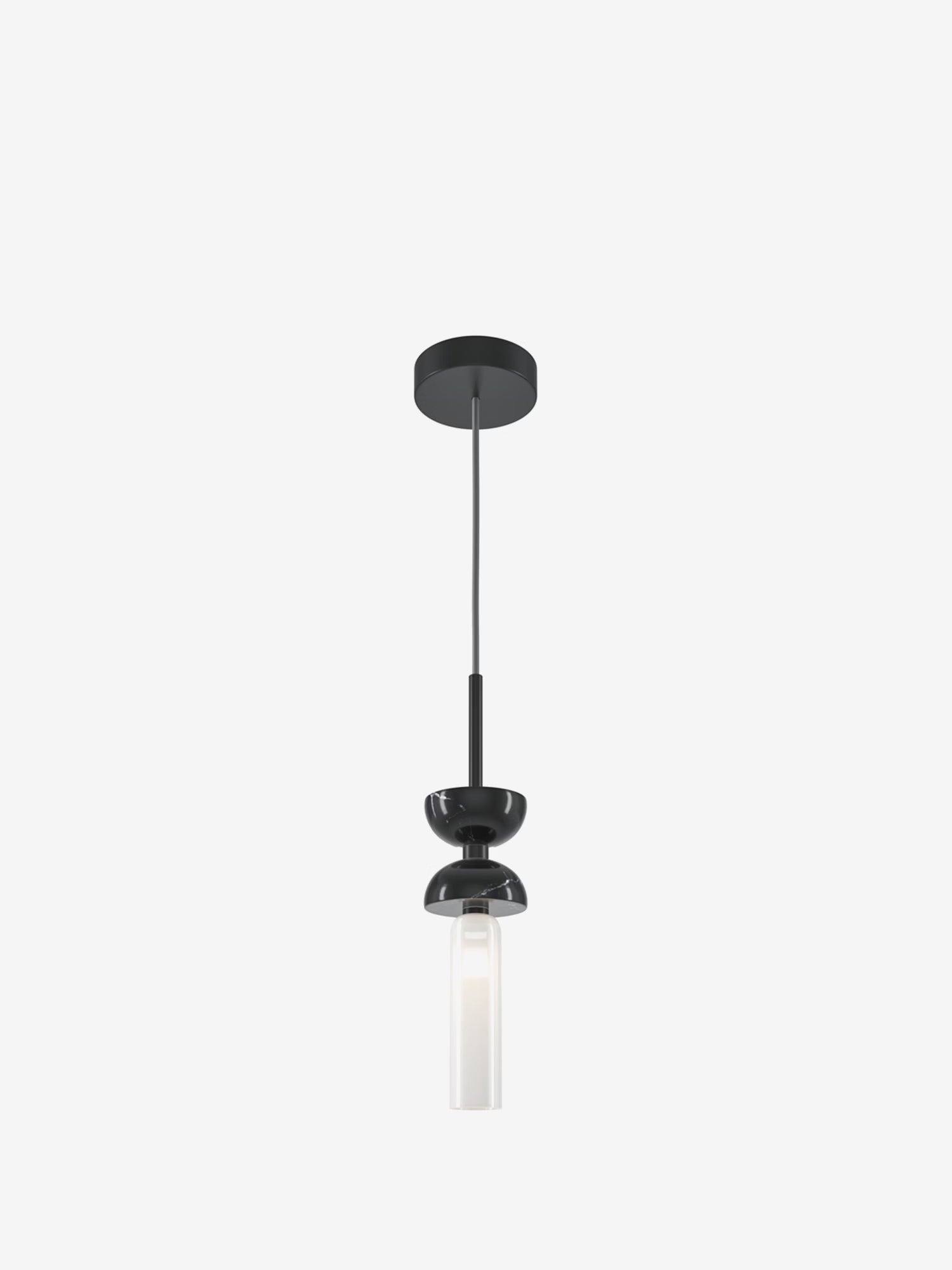 Kyoto Textured design pendant lamp - Japanese style in natural marble and glass