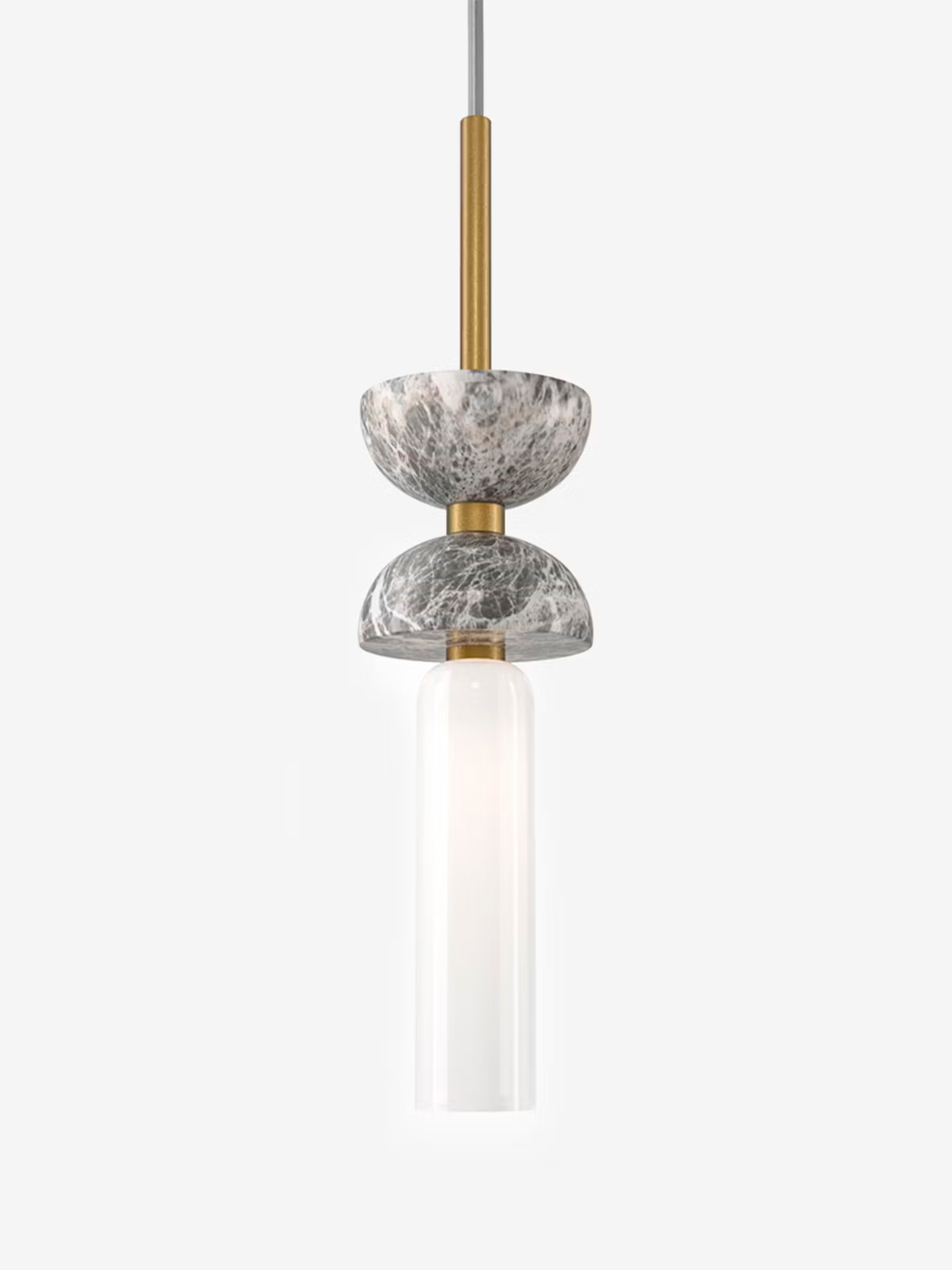 Kyoto Textured design pendant lamp - Japanese style in natural marble and glass