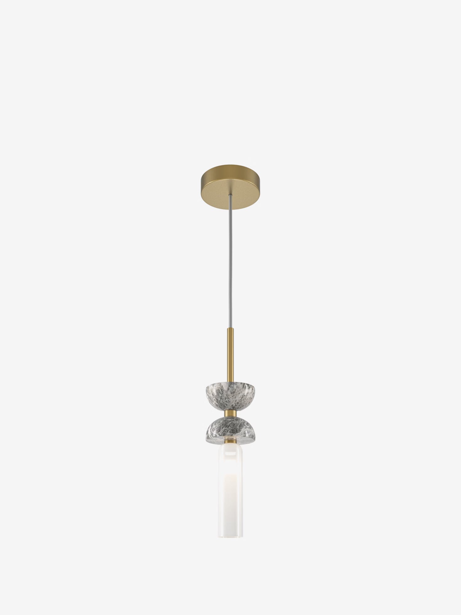 Kyoto Textured design pendant lamp - Japanese style in natural marble and glass