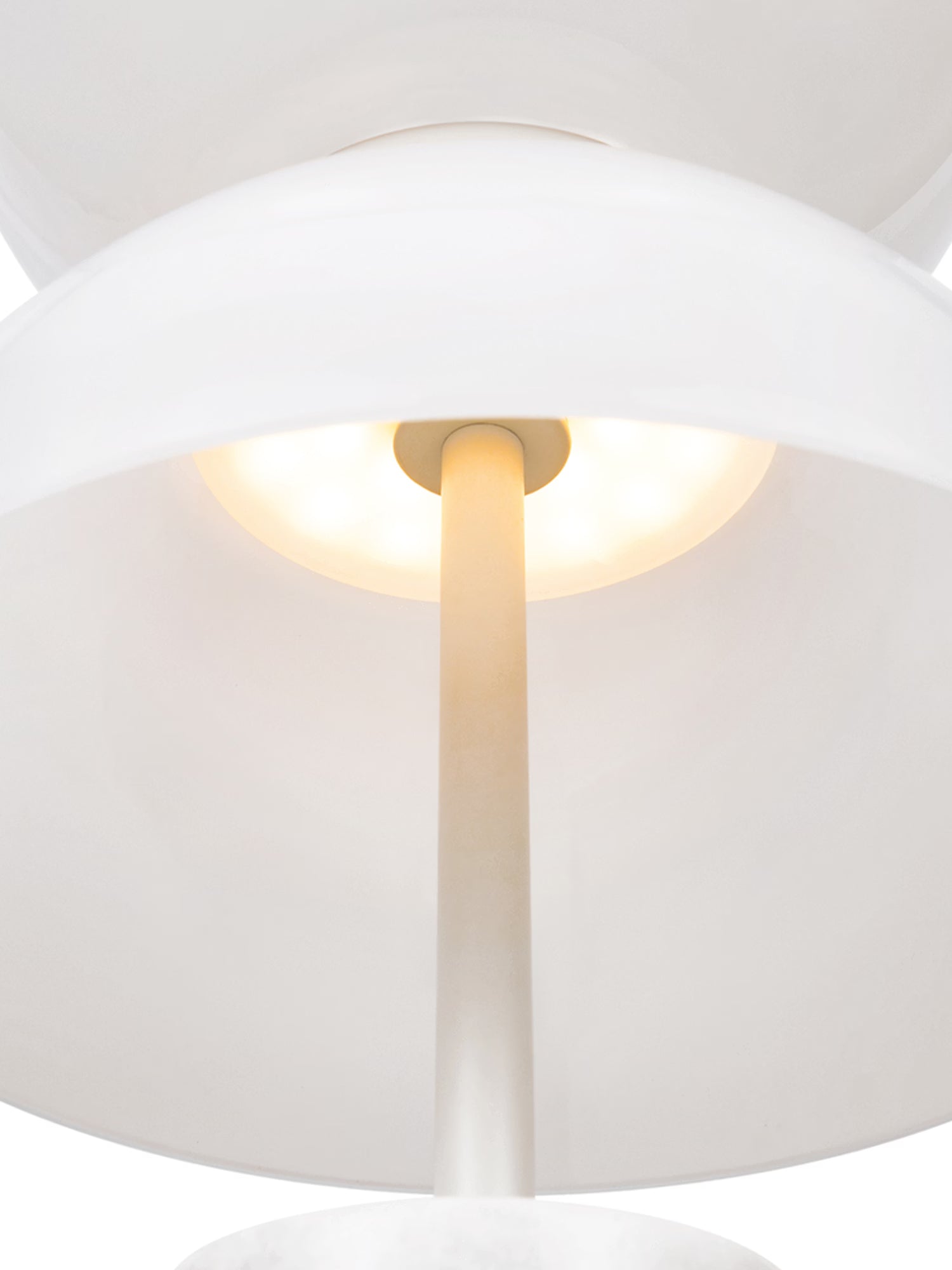Kyoto Lampada da tavolo a led - design moderno e stile giapponese in vetro bianco e marmo naturale
