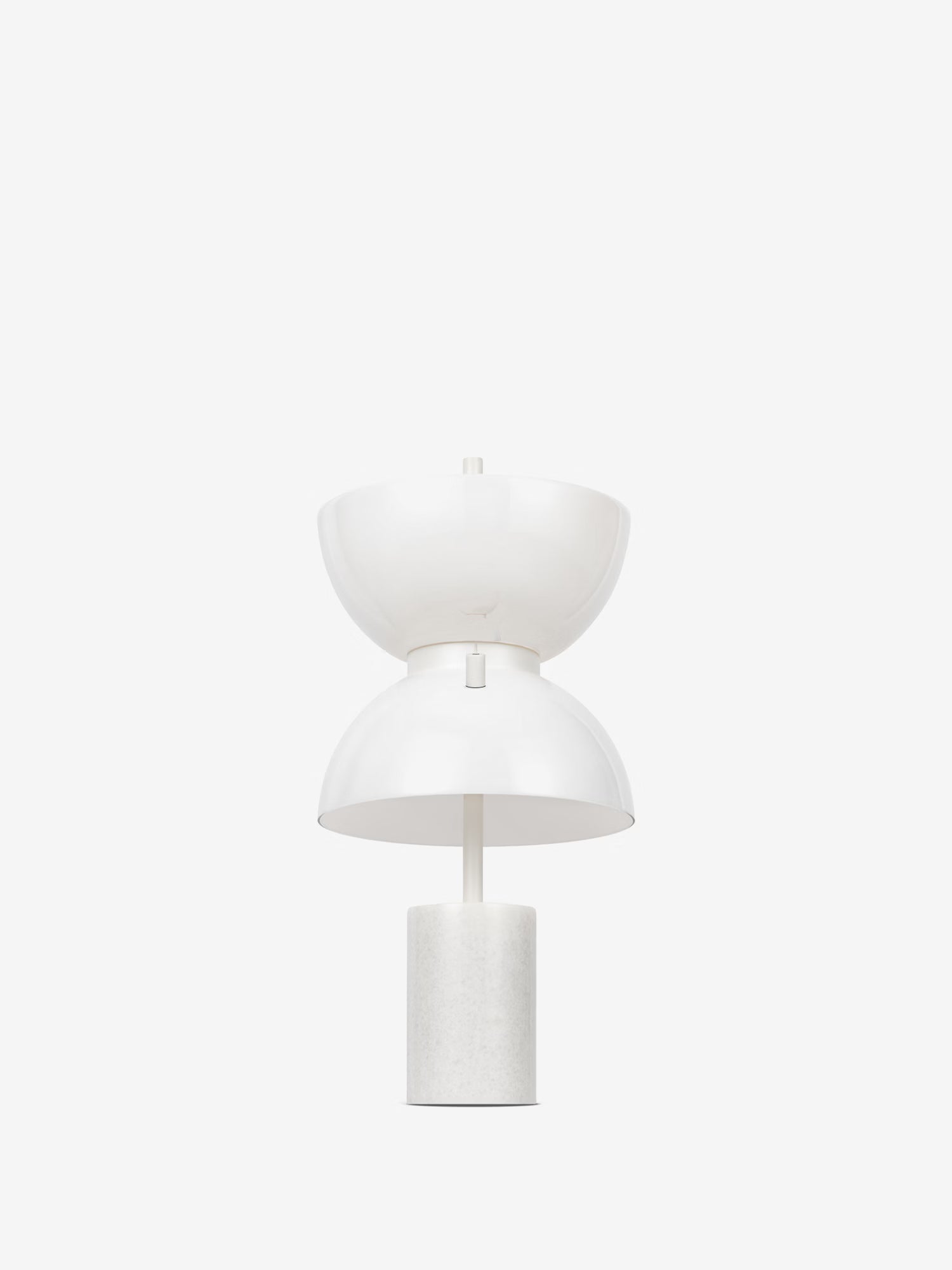 Kyoto Lampada da tavolo a led - design moderno e stile giapponese in vetro bianco e marmo naturale