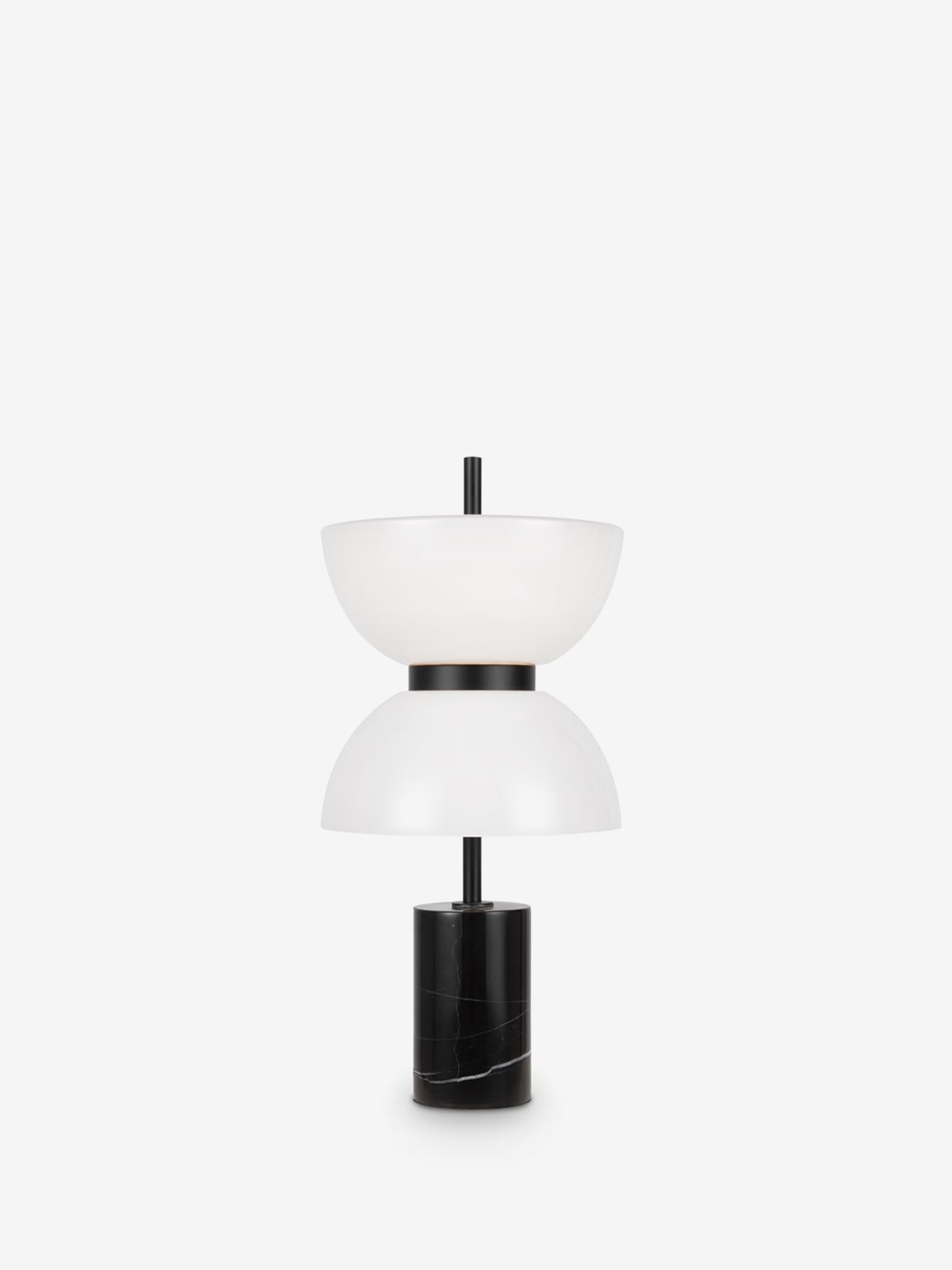 Kyoto Lampada da tavolo a led - design moderno e stile giapponese in vetro bianco e marmo naturale