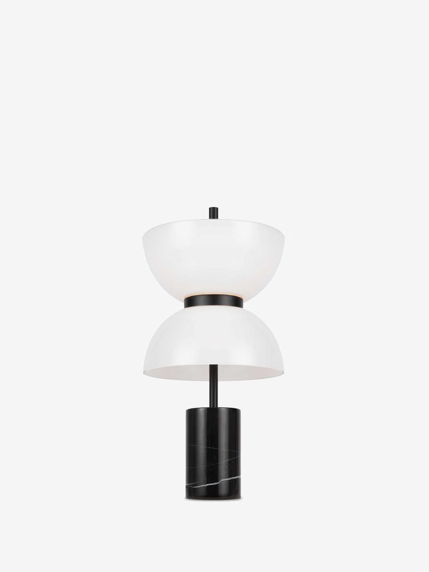 Kyoto Lampada da tavolo a led - design moderno e stile giapponese in vetro bianco e marmo naturale