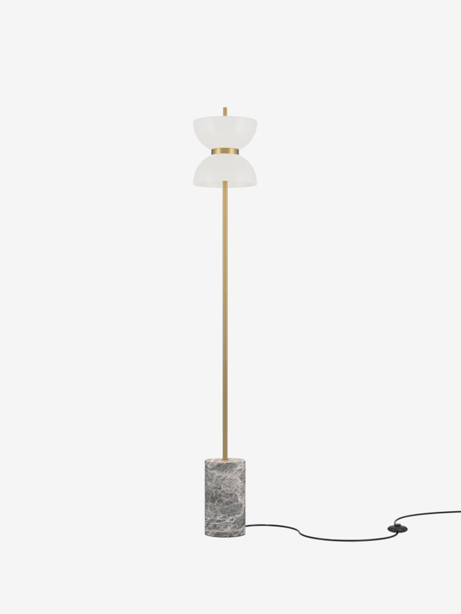 Kyoto Lampada da Terra – Eleganza Architettonica in Marmo Naturale e Vetro Opalino in 3 varianti colore