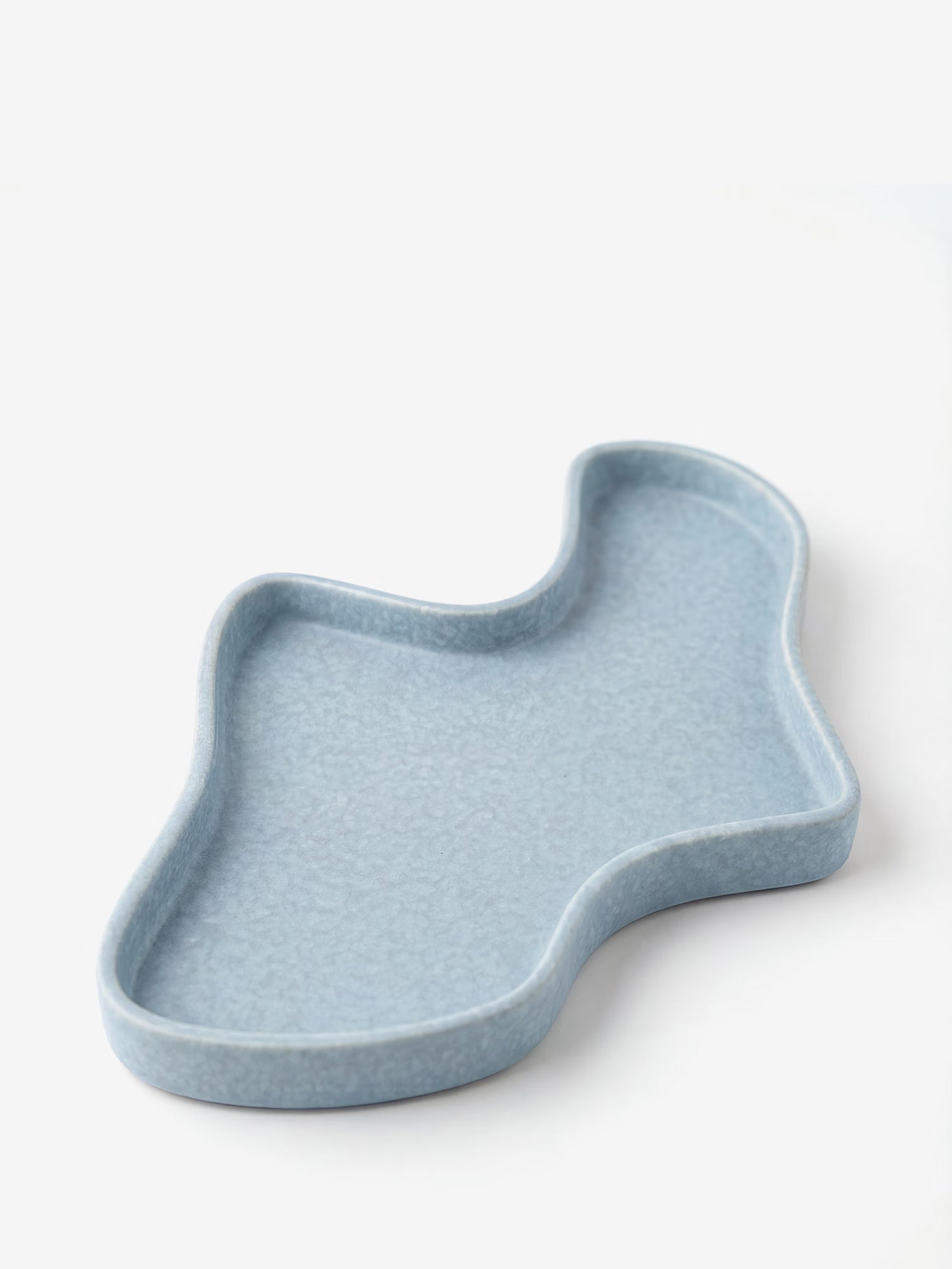 Lakey decorative tray in organic blue gres 32 cm
