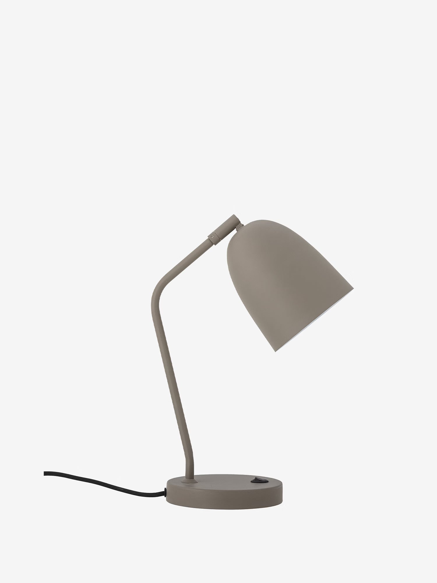 Lemar Lampada da tavolo in metallo grigio - porta USB e paralume orientabile