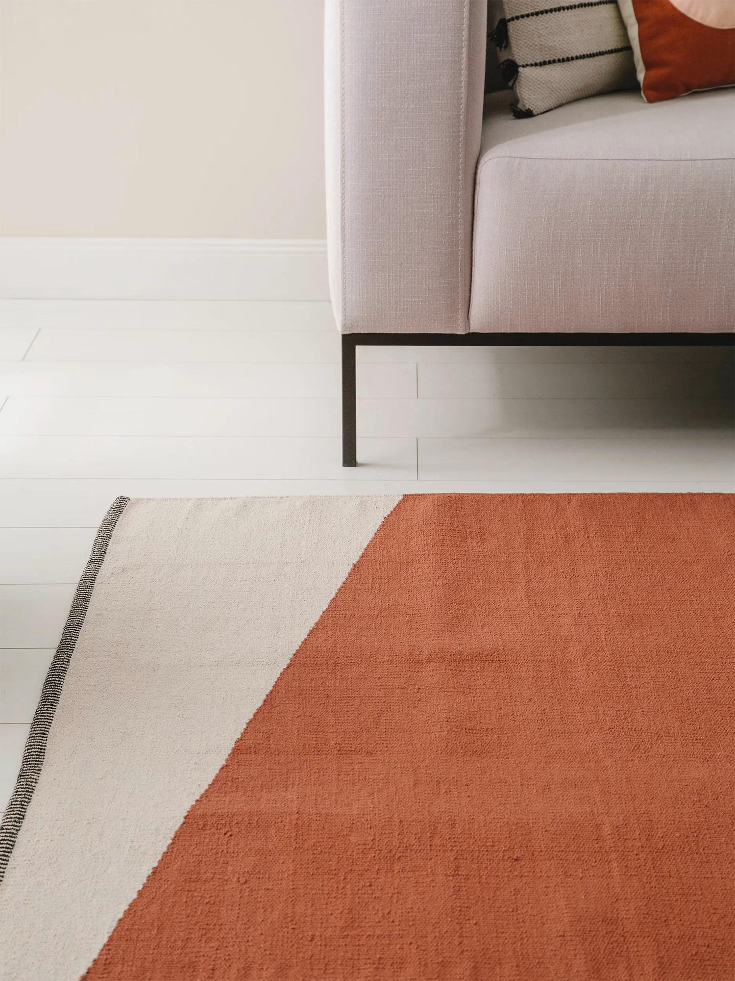 Lenny Tappeto in Cotone tessuto a mano con Design geometrico