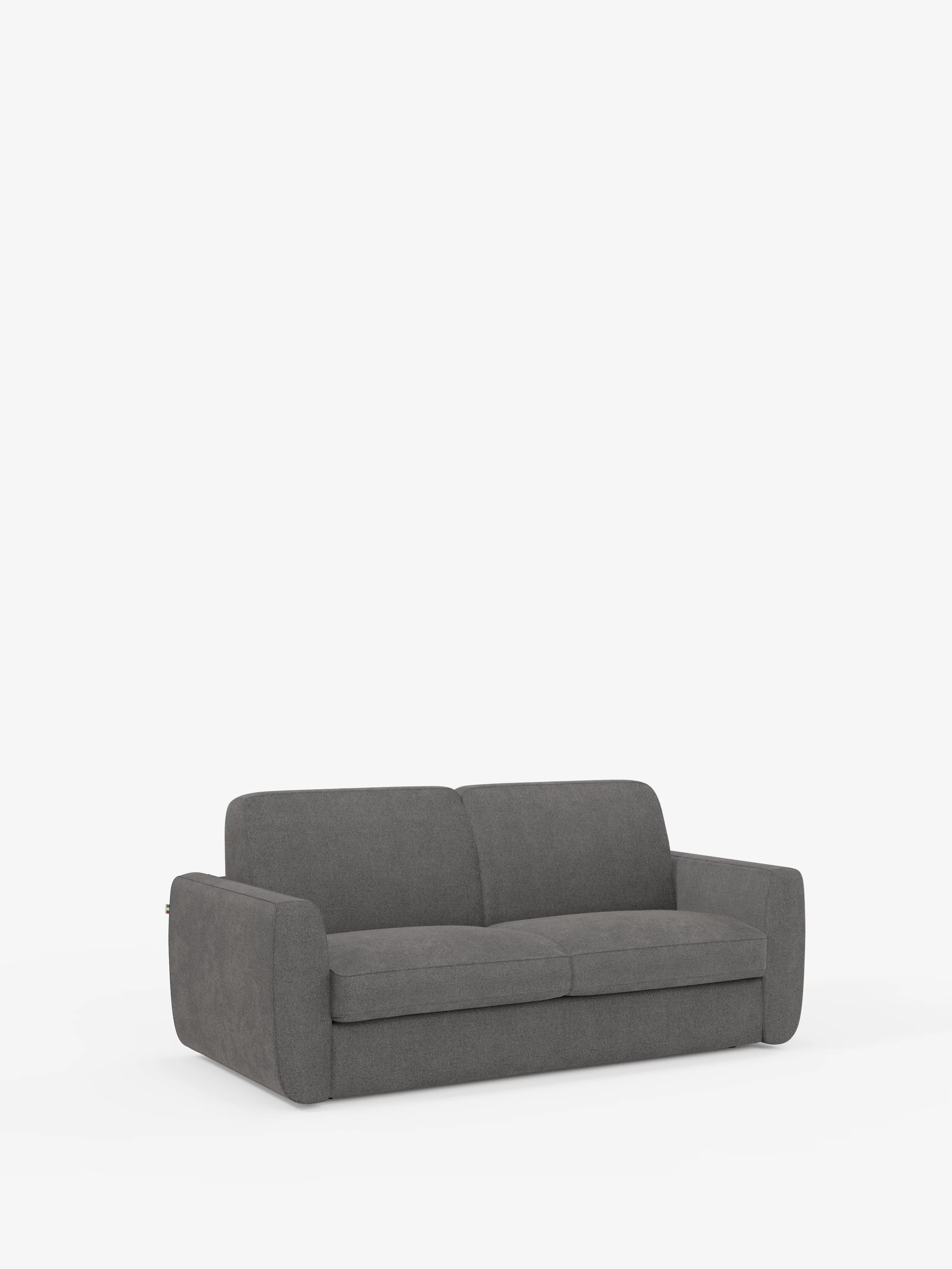 Leonida divano letto sfoderabile 3 posti - materasso alto 18 cm incluso e vano porta-cuscini in Tessuto Smacchiabile