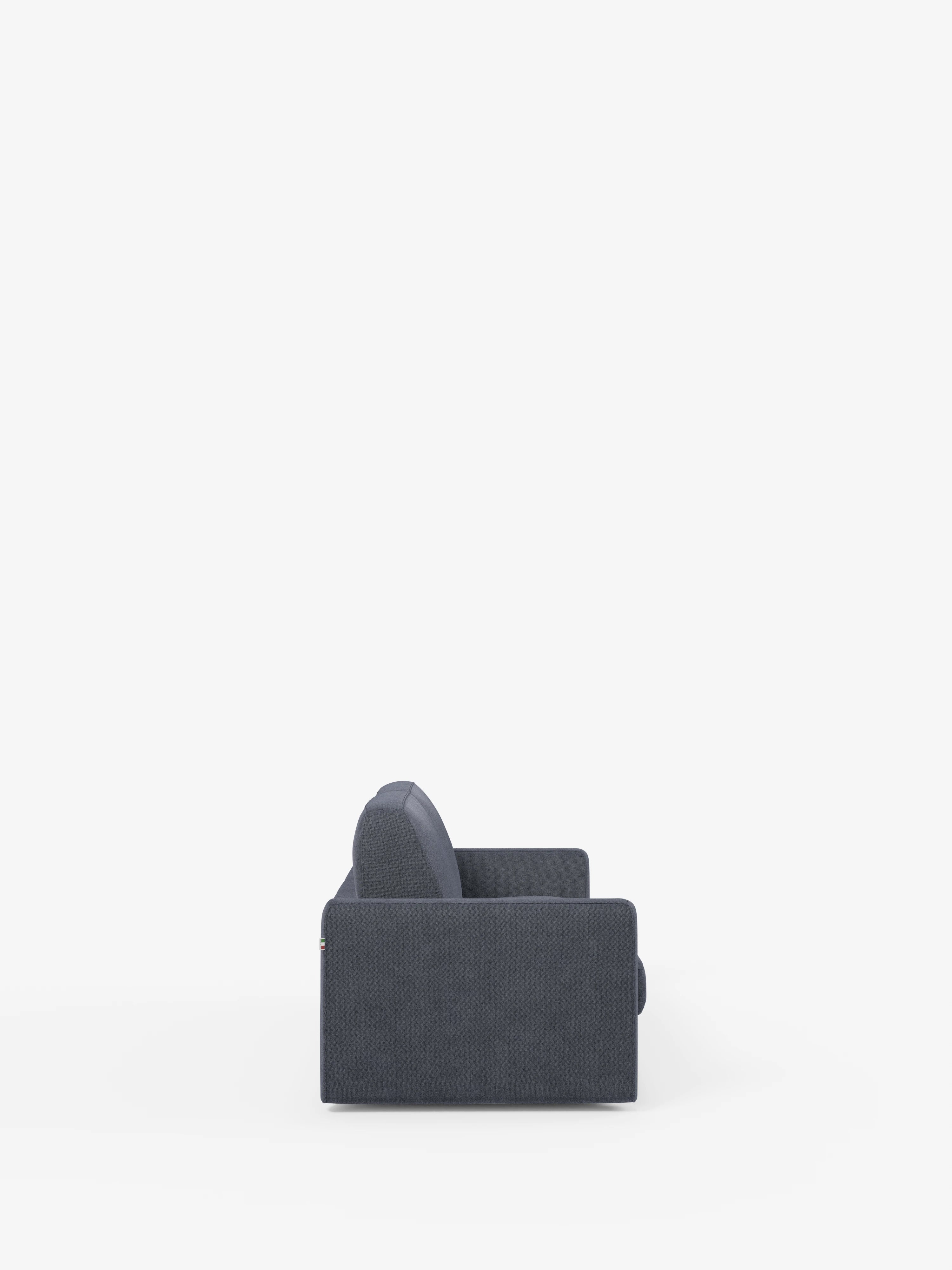 Leonida divano letto sfoderabile 3 posti - materasso alto 18 cm incluso e vano porta-cuscini in Tessuto Smacchiabile