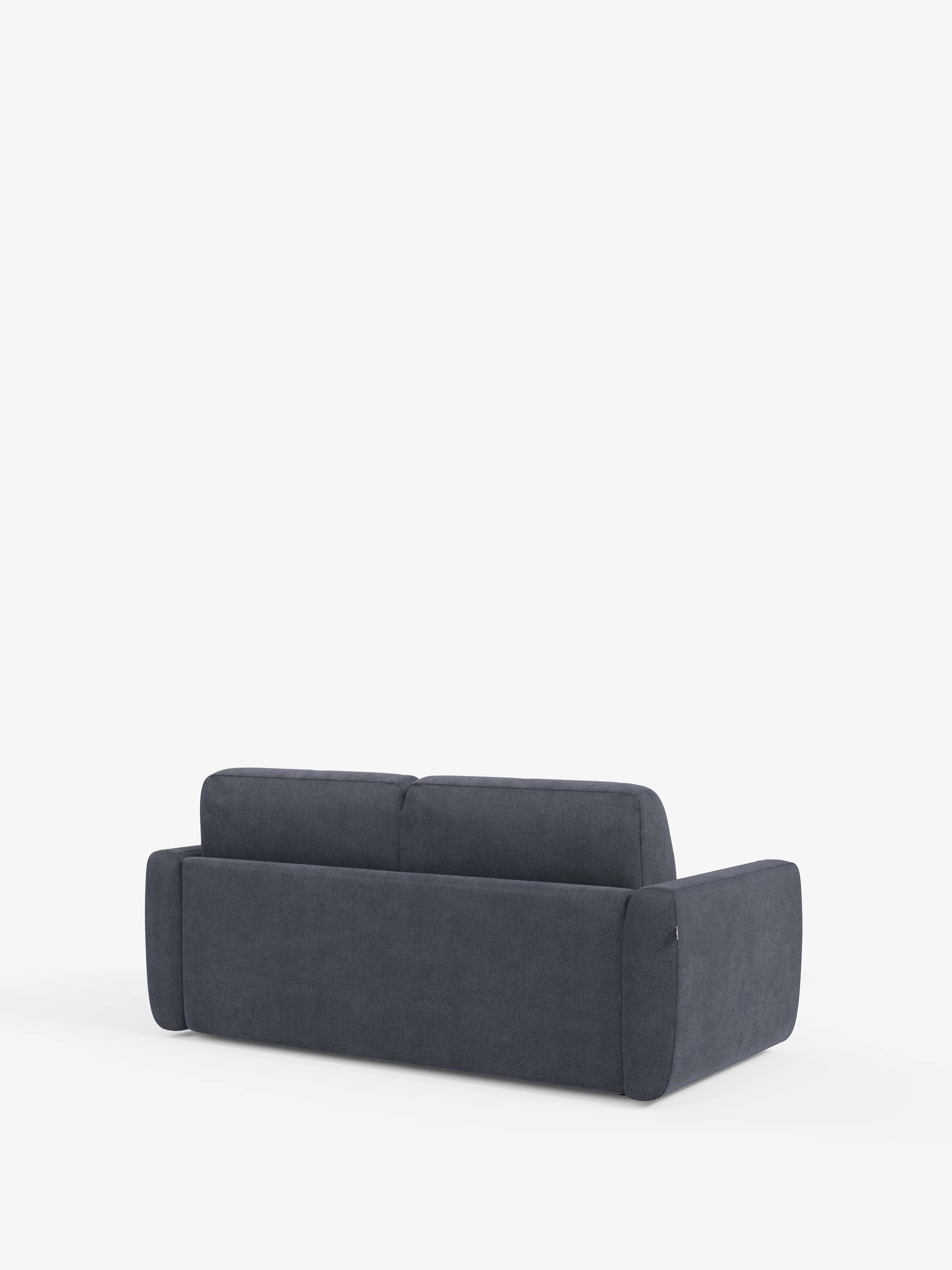 Leonida divano letto sfoderabile 3 posti - materasso alto 18 cm incluso e vano porta-cuscini in Tessuto Smacchiabile