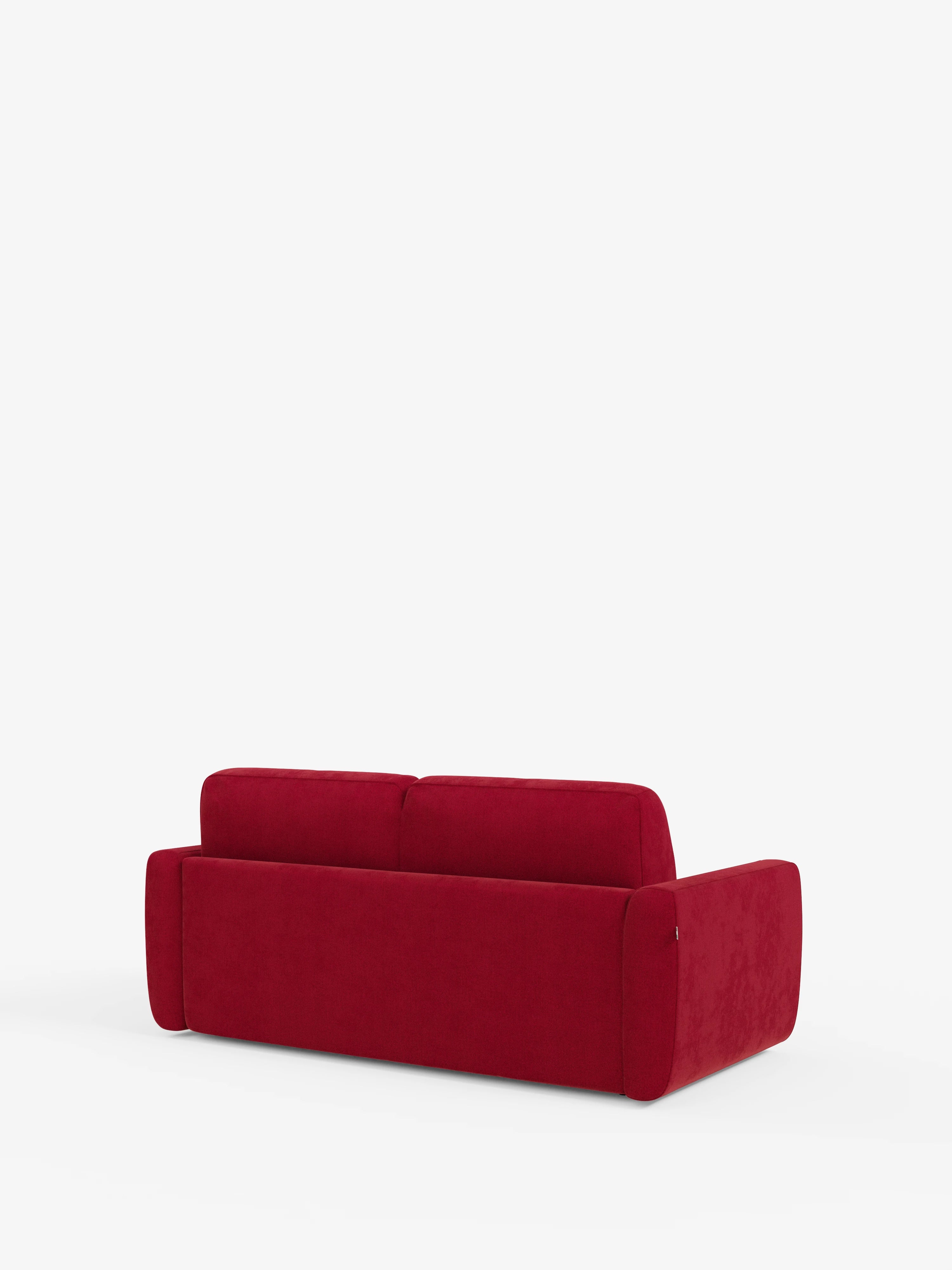 Leonida divano letto sfoderabile 3 posti - materasso alto 18 cm incluso e vano porta-cuscini in Tessuto Smacchiabile