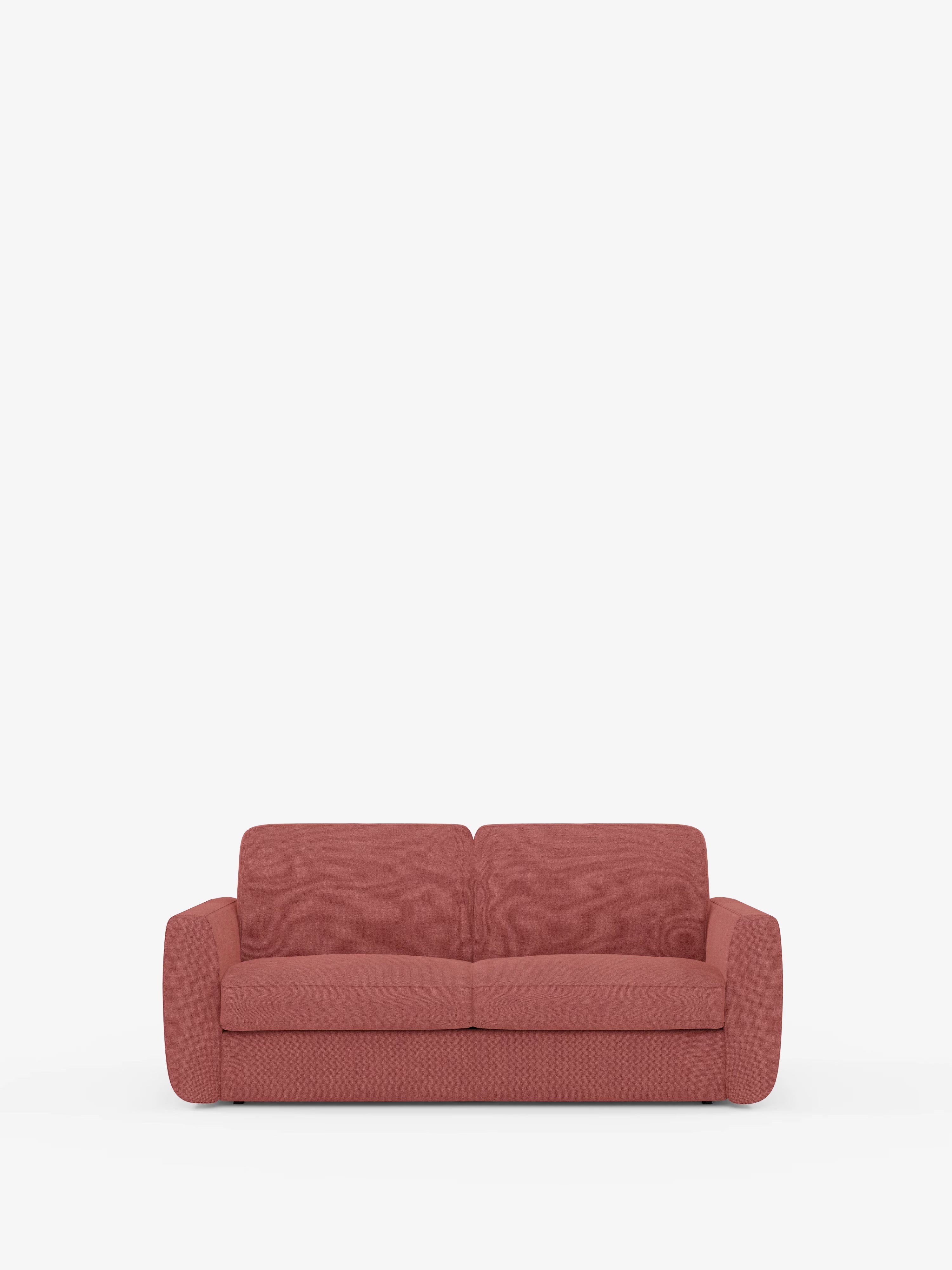 Leonida divano letto sfoderabile 3 posti - materasso alto 18 cm incluso e vano porta-cuscini in Tessuto Smacchiabile