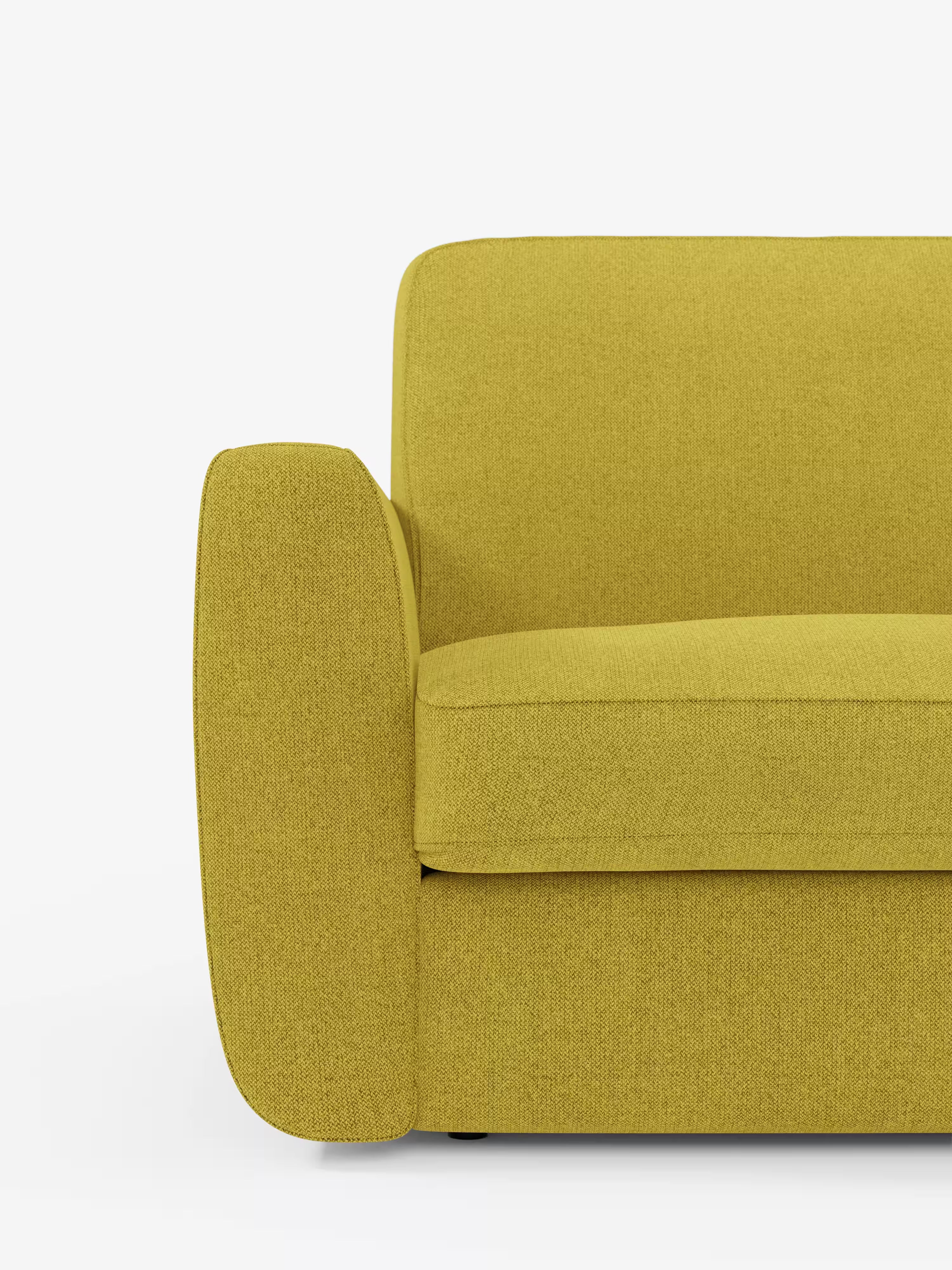 Leonida divano letto sfoderabile 3 posti - materasso alto 18 cm incluso e vano porta-cuscini in Tessuto Smacchiabile