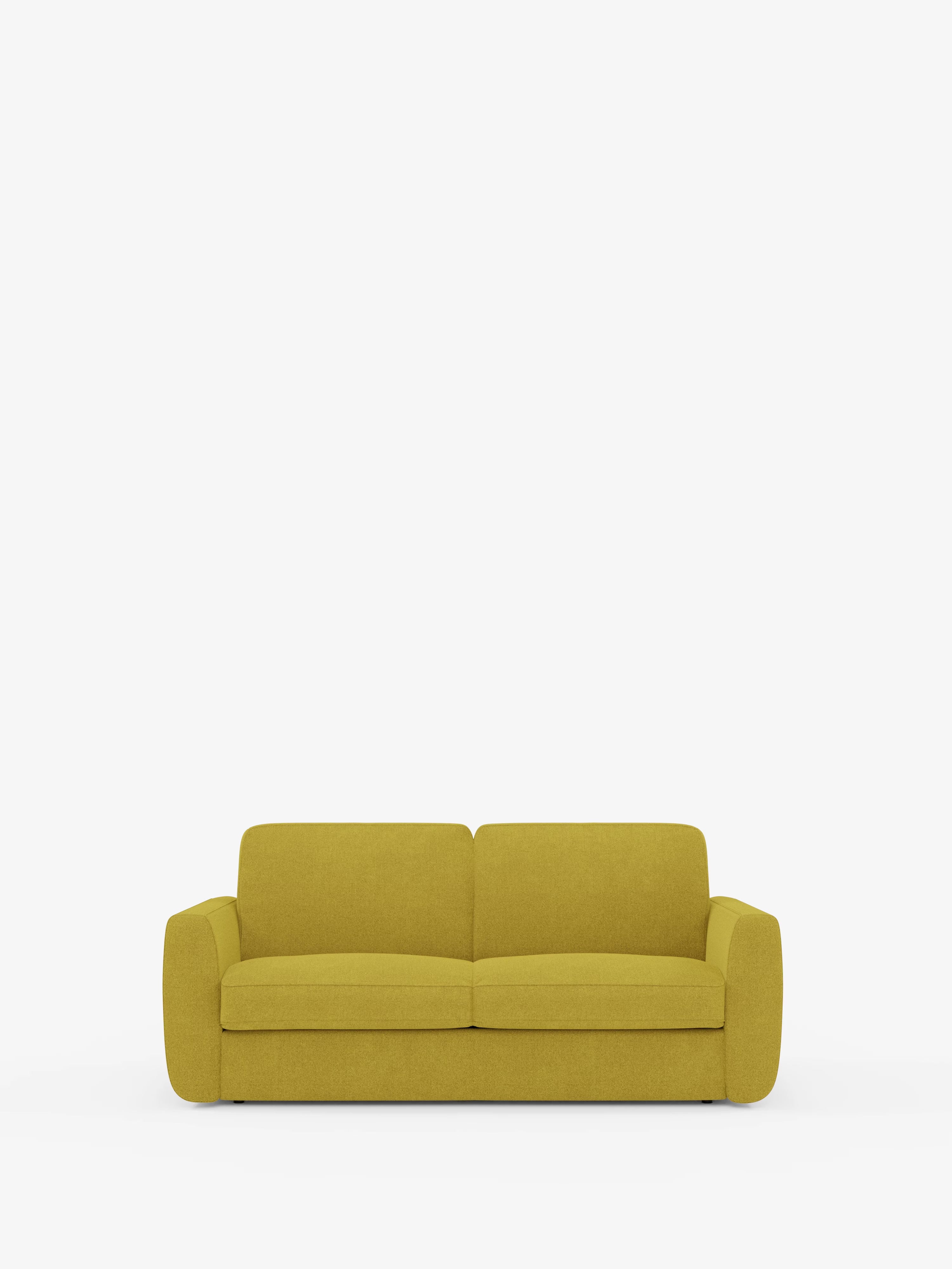 Leonida divano letto sfoderabile 3 posti - materasso alto 18 cm incluso e vano porta-cuscini in Tessuto Smacchiabile