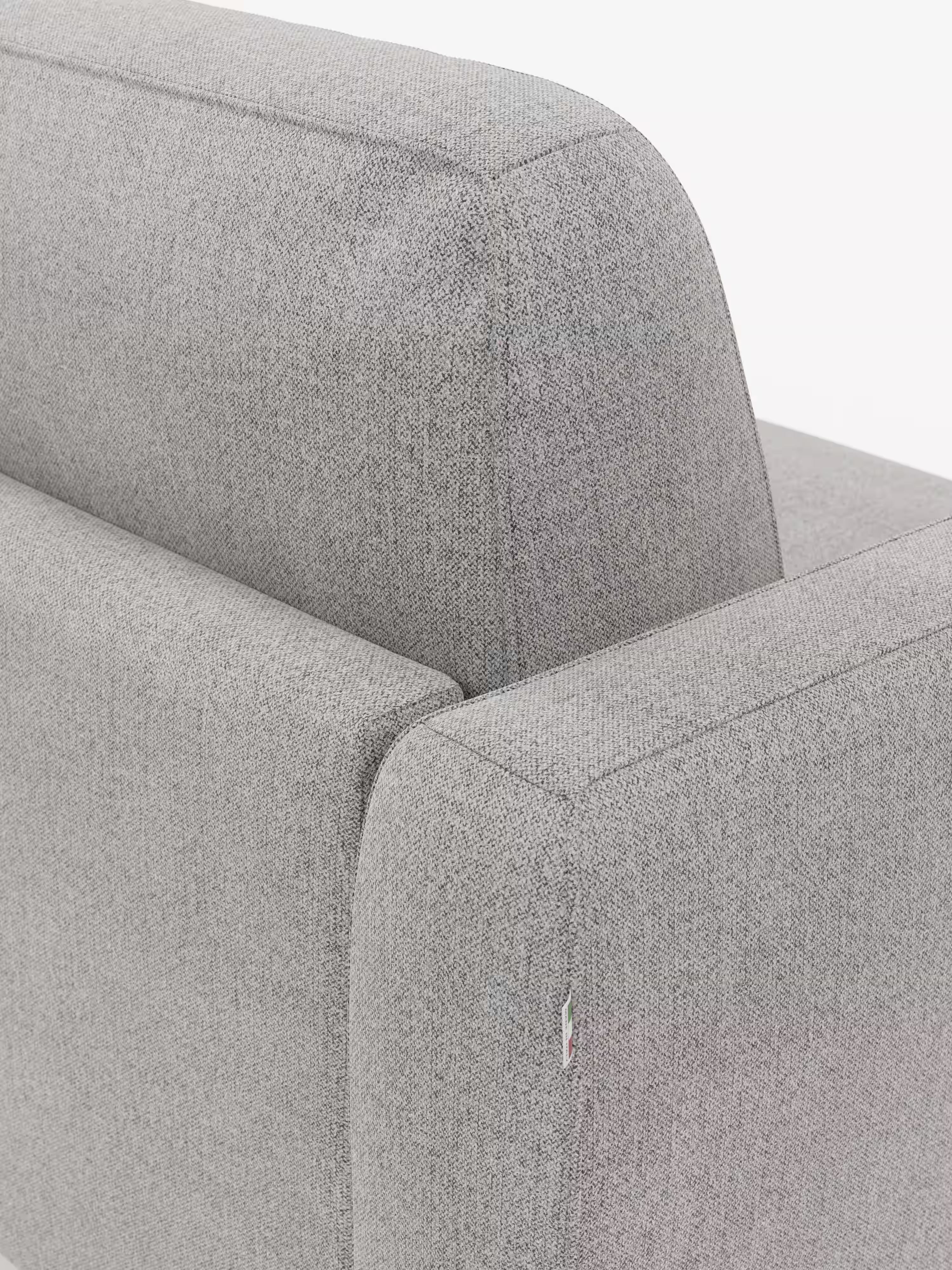 Leonida divano letto sfoderabile 3 posti - materasso alto 18 cm incluso e vano porta-cuscini in Tessuto Smacchiabile