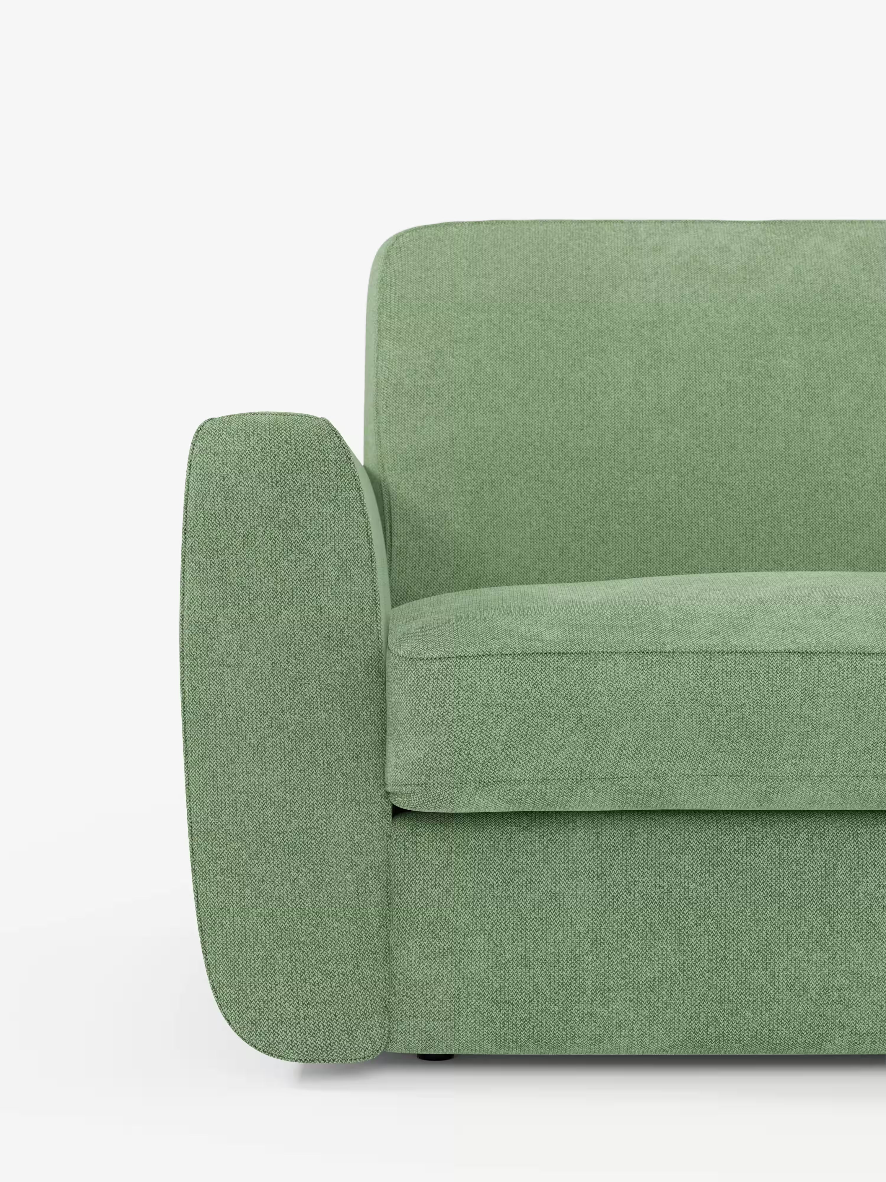 Leonida divano letto sfoderabile 3 posti - materasso alto 18 cm incluso e vano porta-cuscini in Tessuto Smacchiabile