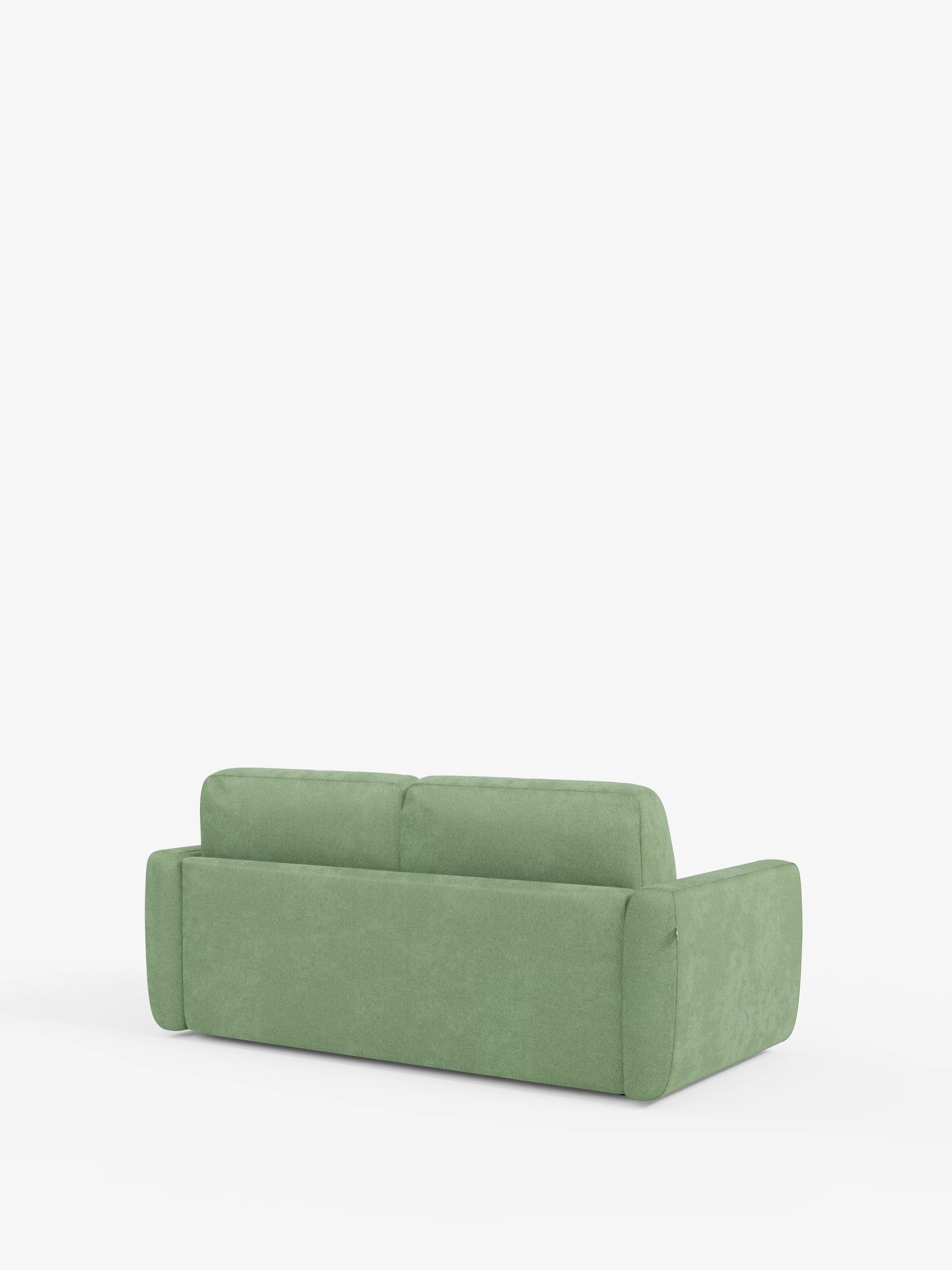 Leonida divano letto sfoderabile 3 posti - materasso alto 18 cm incluso e vano porta-cuscini in Tessuto Smacchiabile