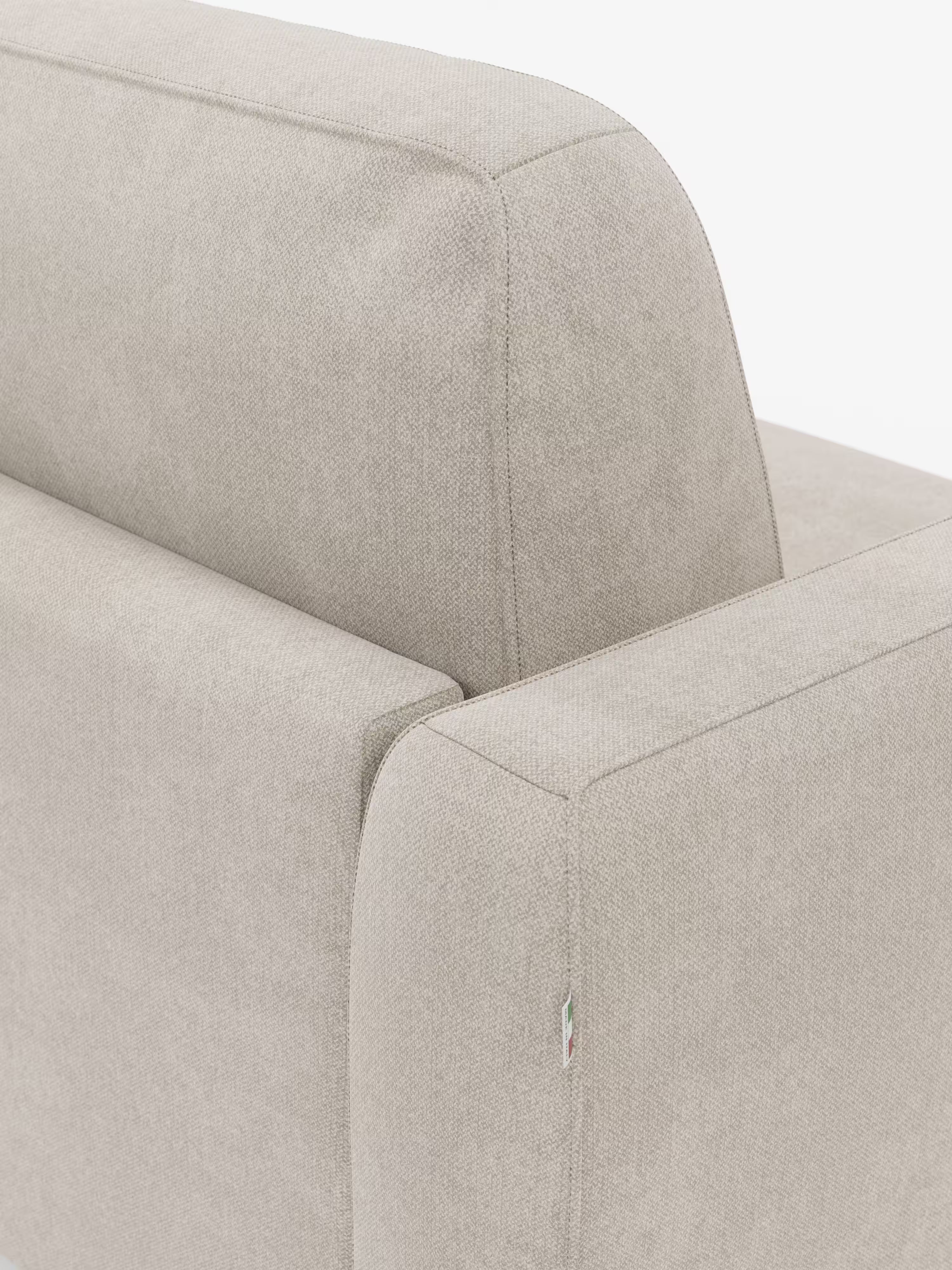 Leonida divano letto sfoderabile 3 posti - materasso alto 18 cm incluso e vano porta-cuscini in Tessuto Smacchiabile
