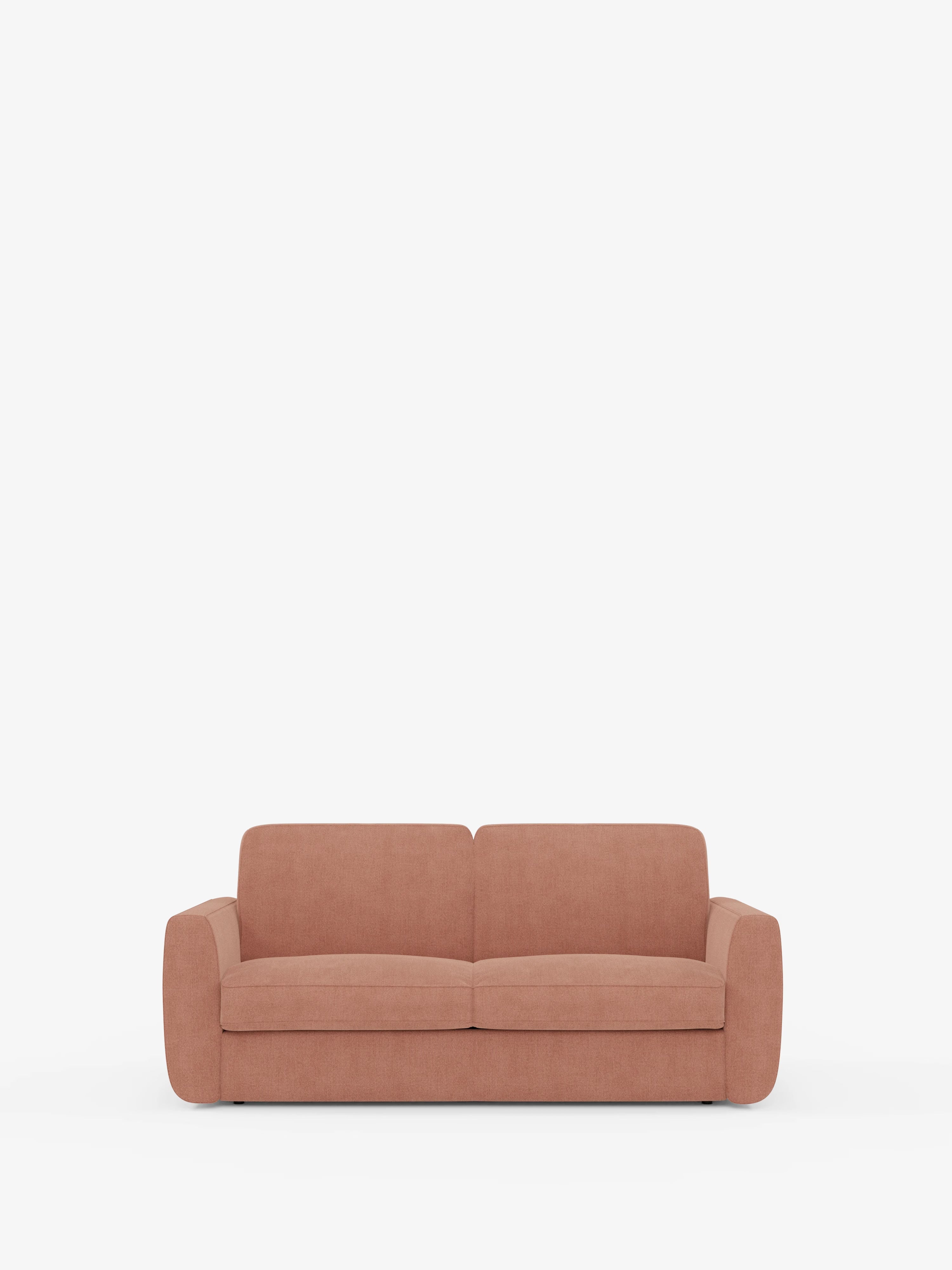 Leonida divano letto sfoderabile 3 posti - materasso alto 18 cm incluso e vano porta-cuscini in Tessuto Smacchiabile