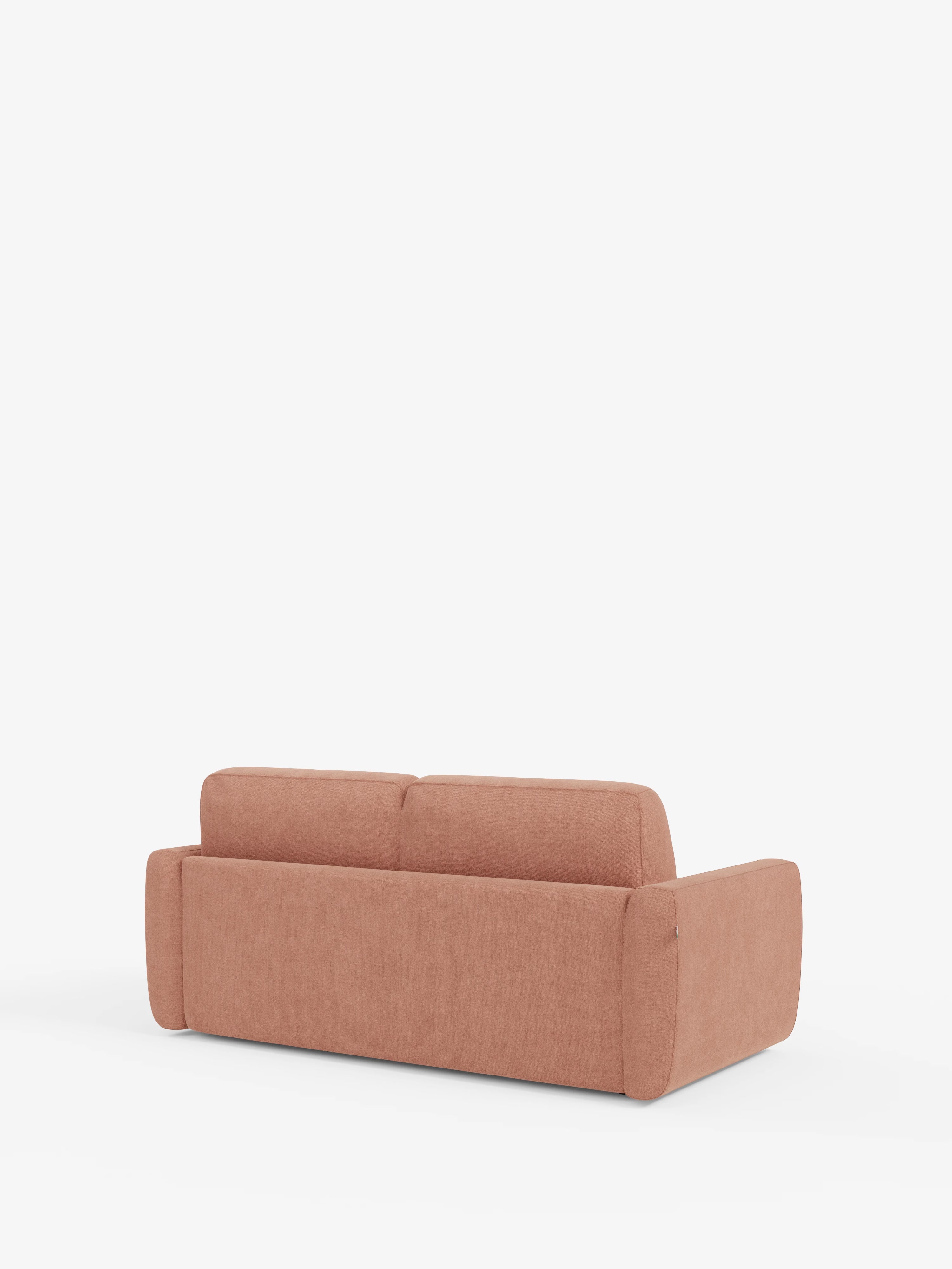 Leonida divano letto sfoderabile 3 posti - materasso alto 18 cm incluso e vano porta-cuscini in Tessuto Smacchiabile
