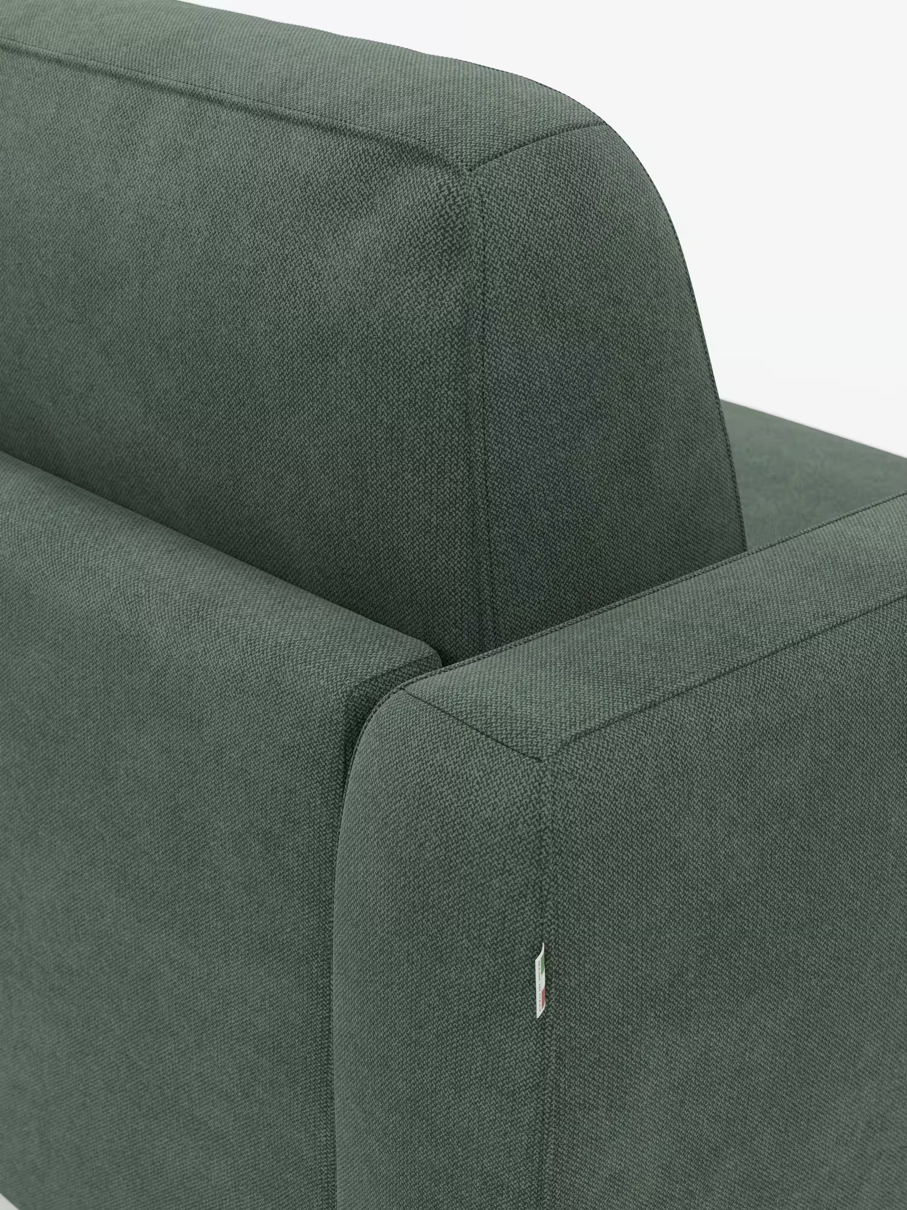 Leonida divano letto sfoderabile 3 posti - materasso alto 18 cm incluso e vano porta-cuscini in Tessuto Smacchiabile