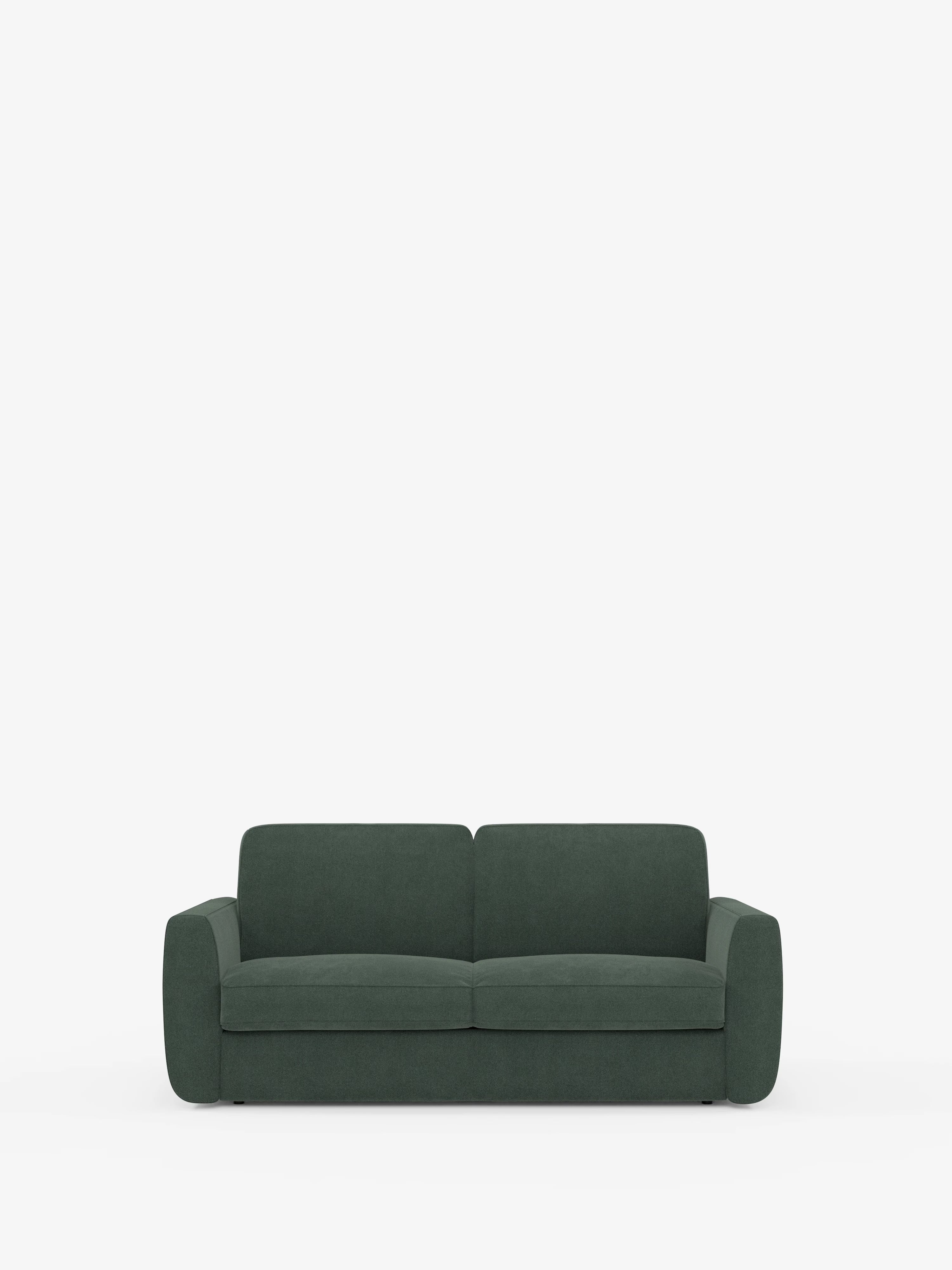 Leonida divano letto sfoderabile 3 posti - materasso alto 18 cm incluso e vano porta-cuscini in Tessuto Smacchiabile