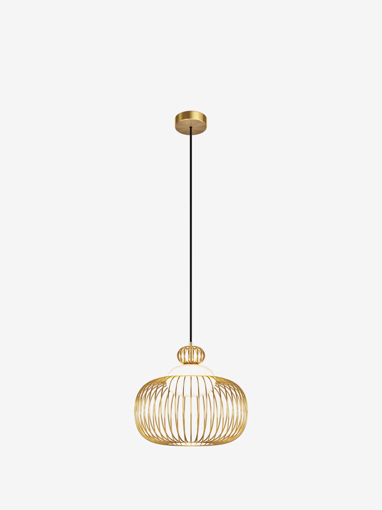 Levitation Lampada a sospensione di design in ottone con paralume a fili Ø35 cm