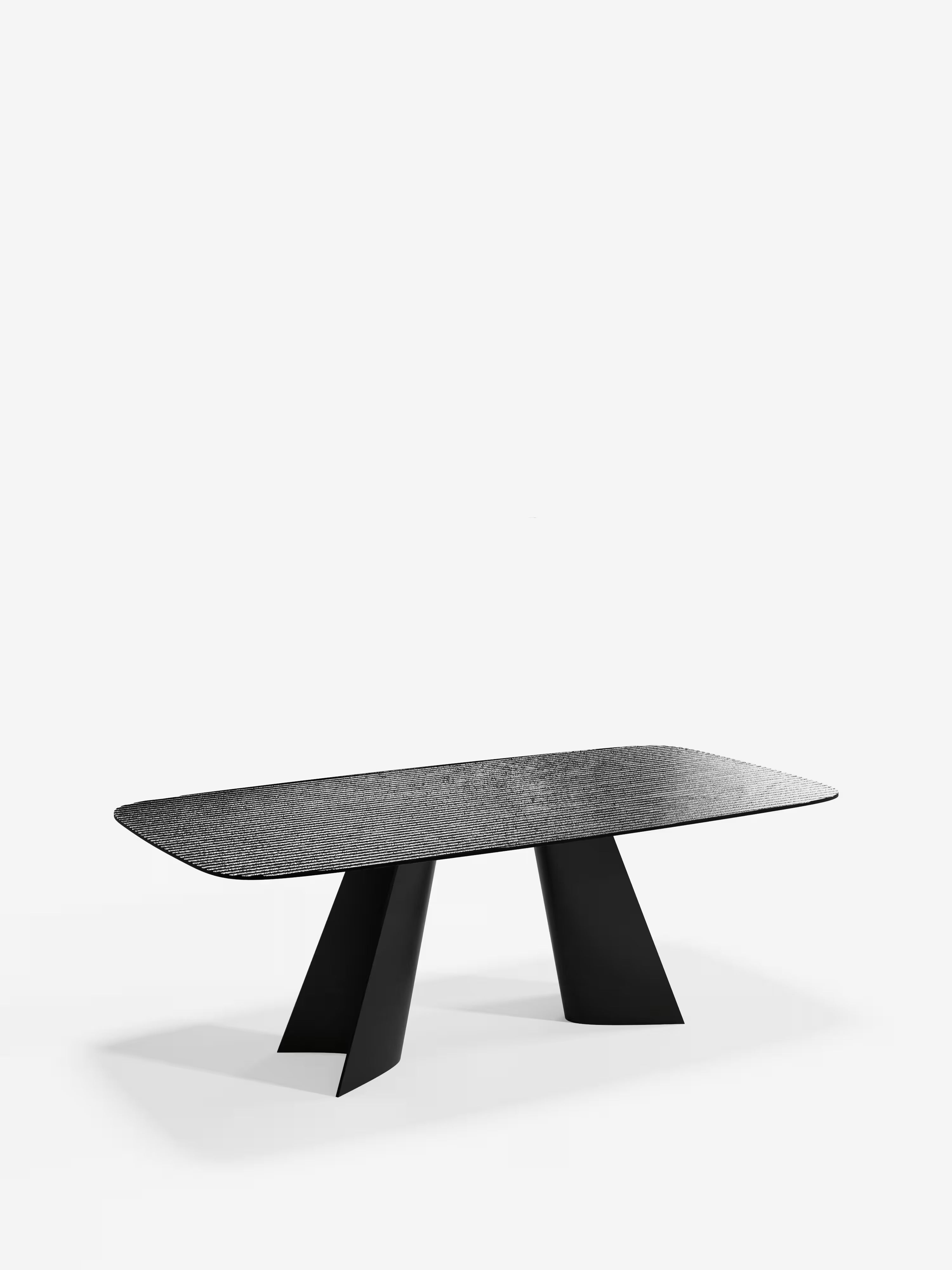 Louis Tavolo da pranzo rettangolare 210x110 cm in vetro rigato retroargentato