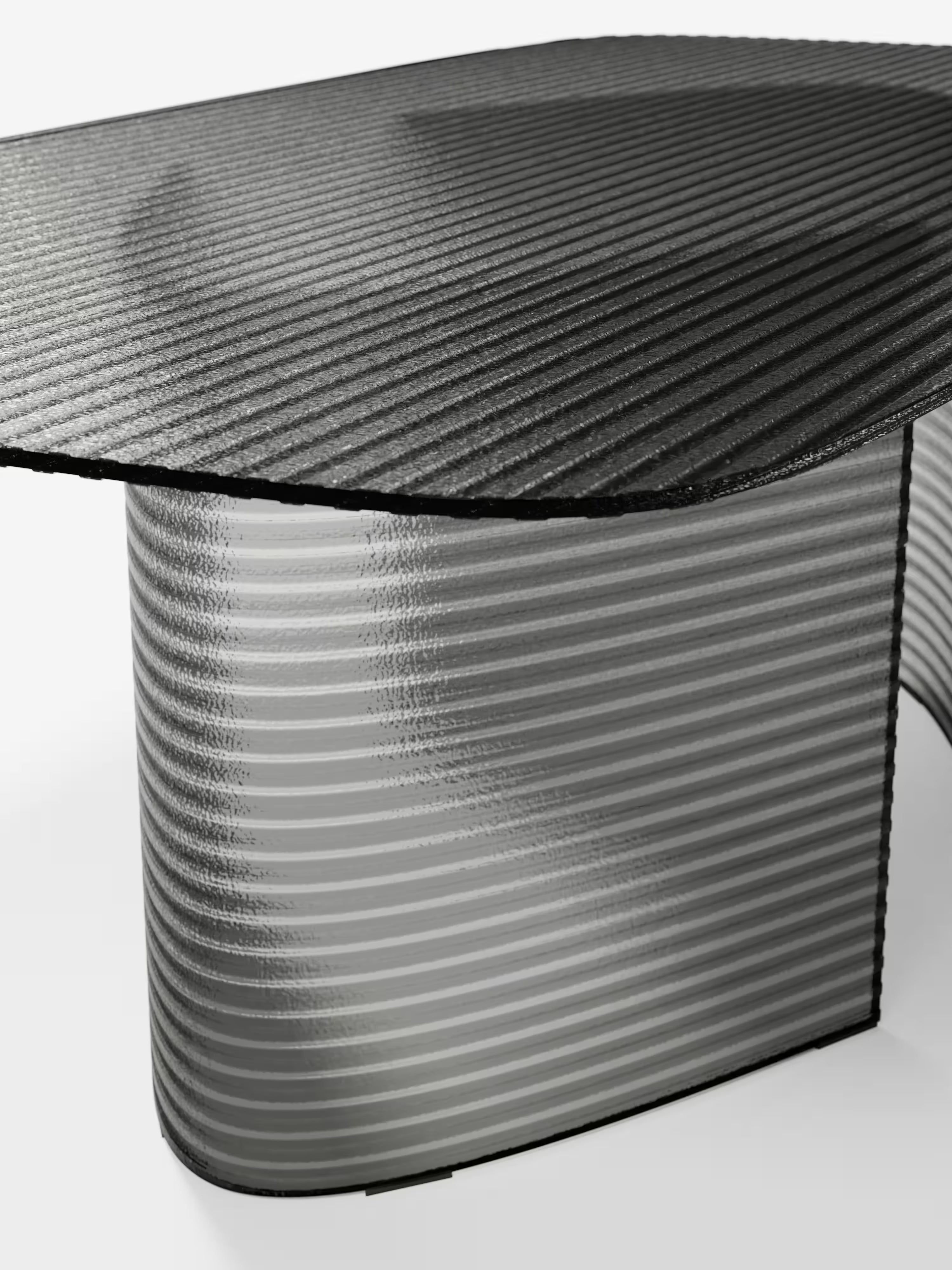 Lovely Tavolo da pranzo rettangolare 240×120 cm in vetro rigato