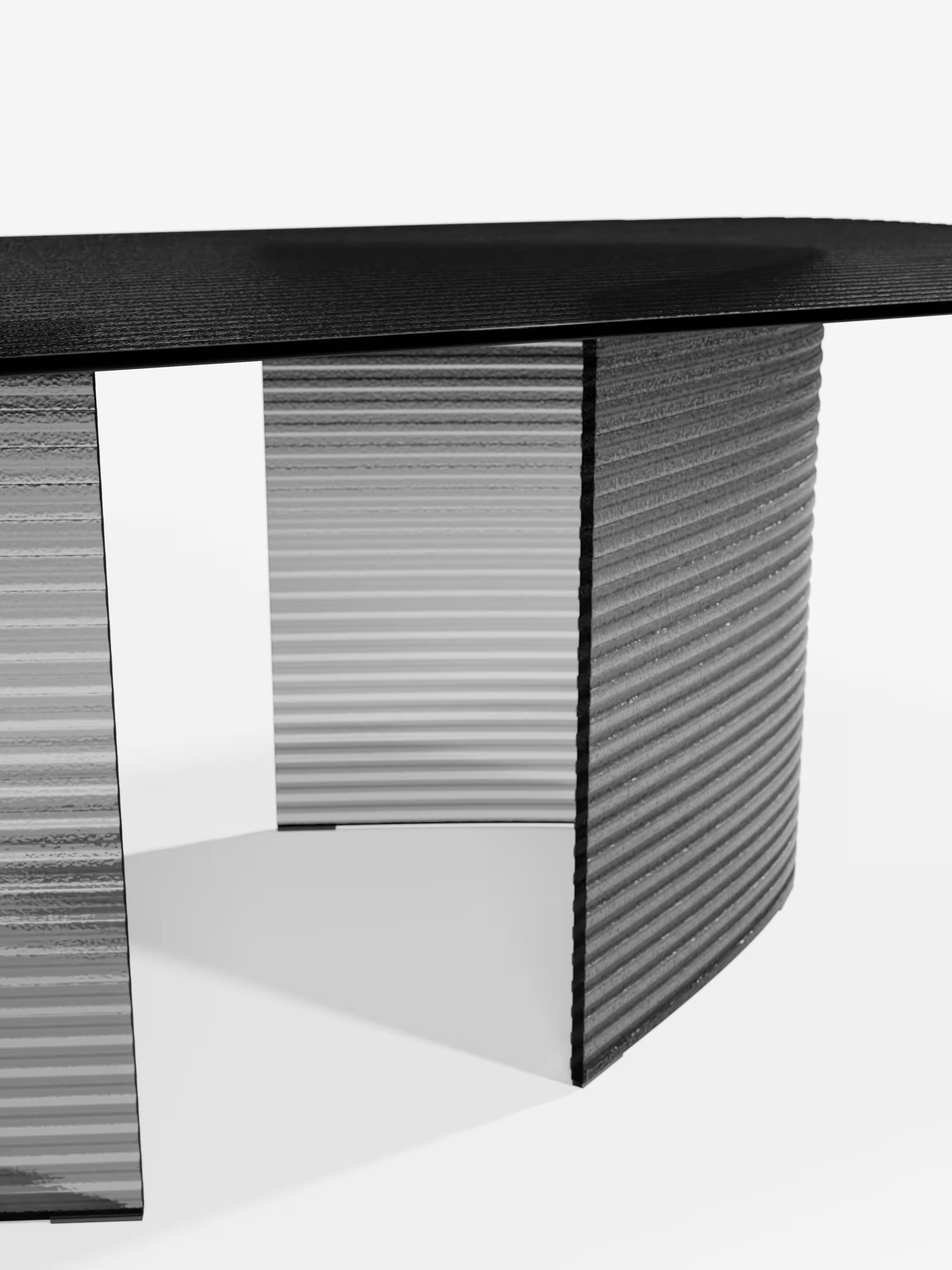 Lovely Tavolo da pranzo rettangolare 240×120 cm in vetro rigato